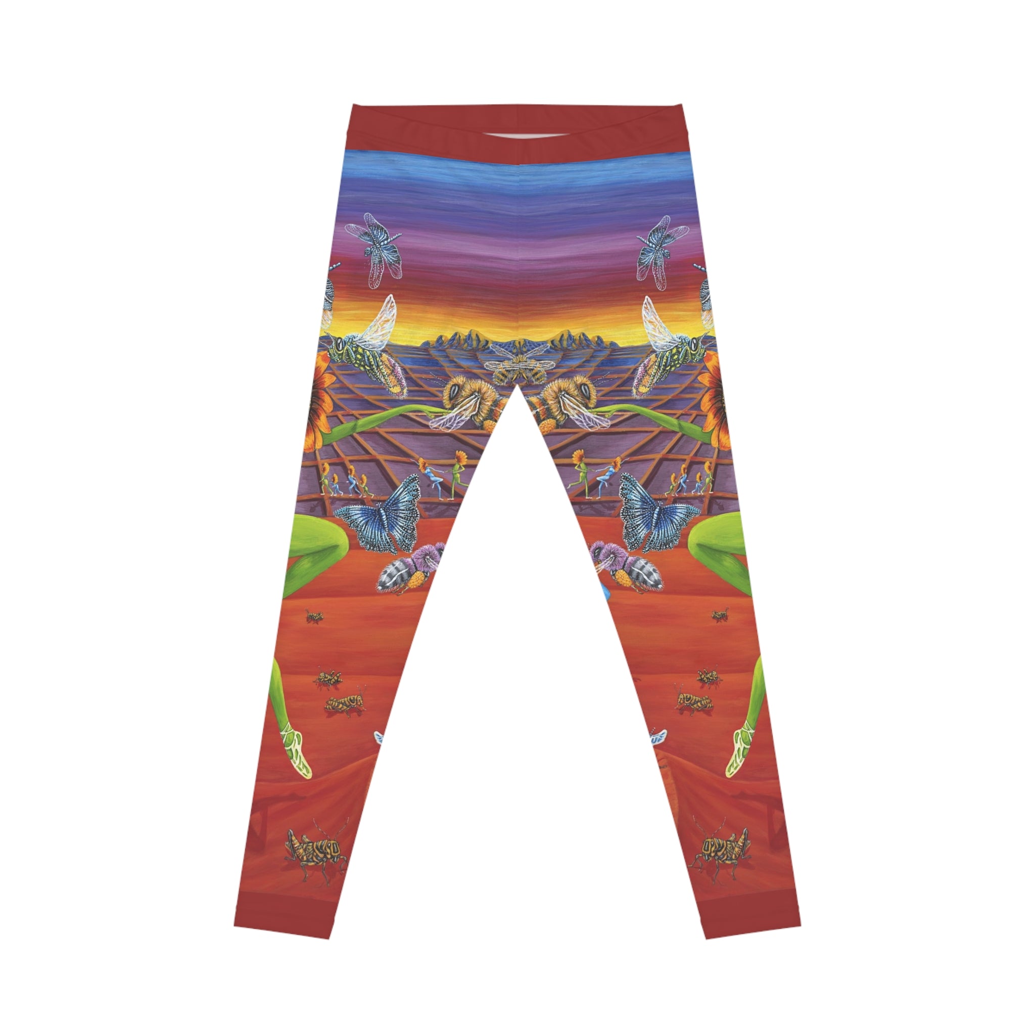 Honey and the Bees Yoga Leggings — Women's Casual Leggings