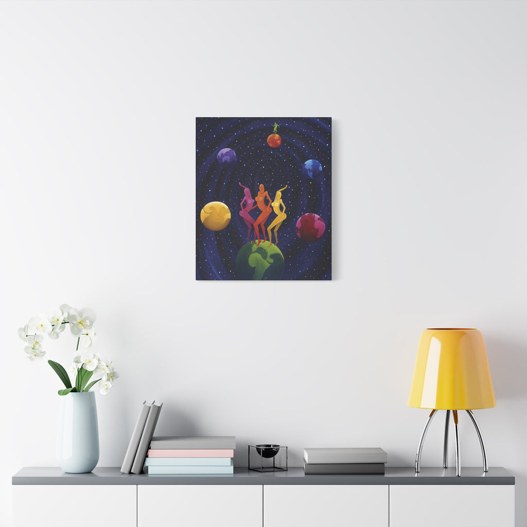 The lovers  Star Crossed Lovers Stretched Canvas Print