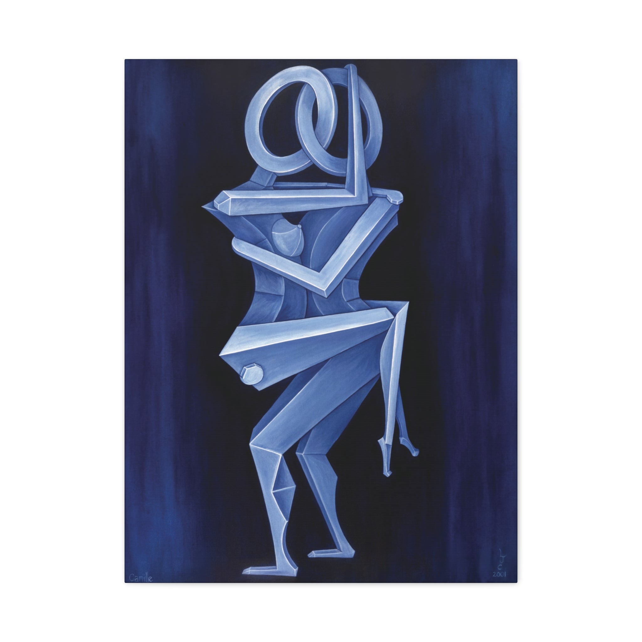 The Lover's Blue. Stretched Canvas Print