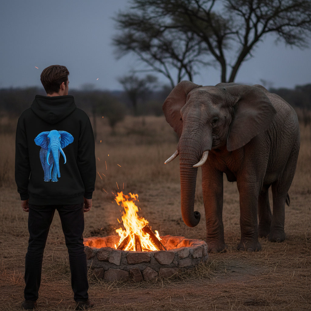 Blue Elephant Full-Zip Hoodie