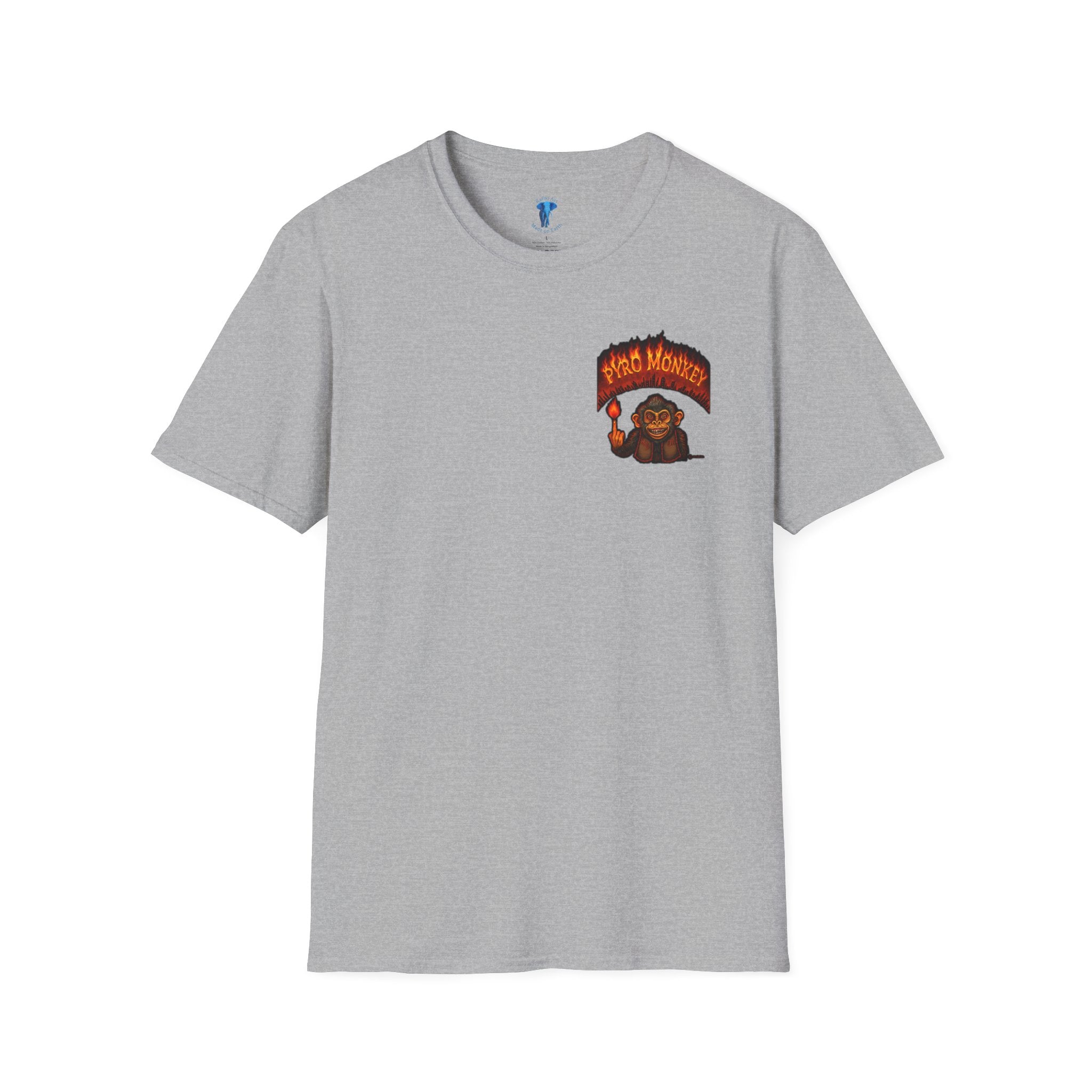 Pyro Monkey T-Shirt | Funny Graphic Tee | Rafiki Art