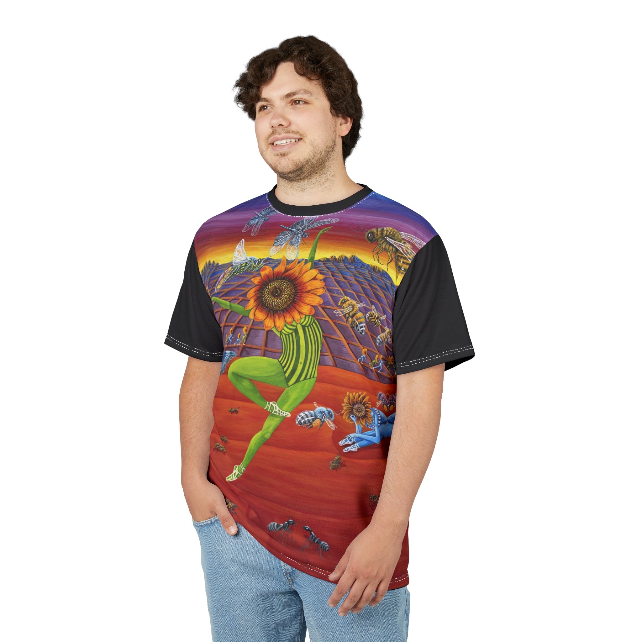 Honey and The Bees All-Over T-Shirt — Spring Floral AOP Tee
