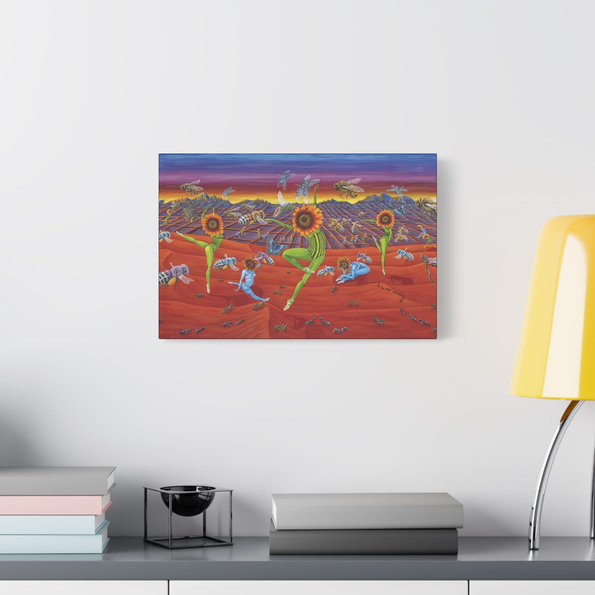1. Honey and the Bees. Stretched Canvas Print