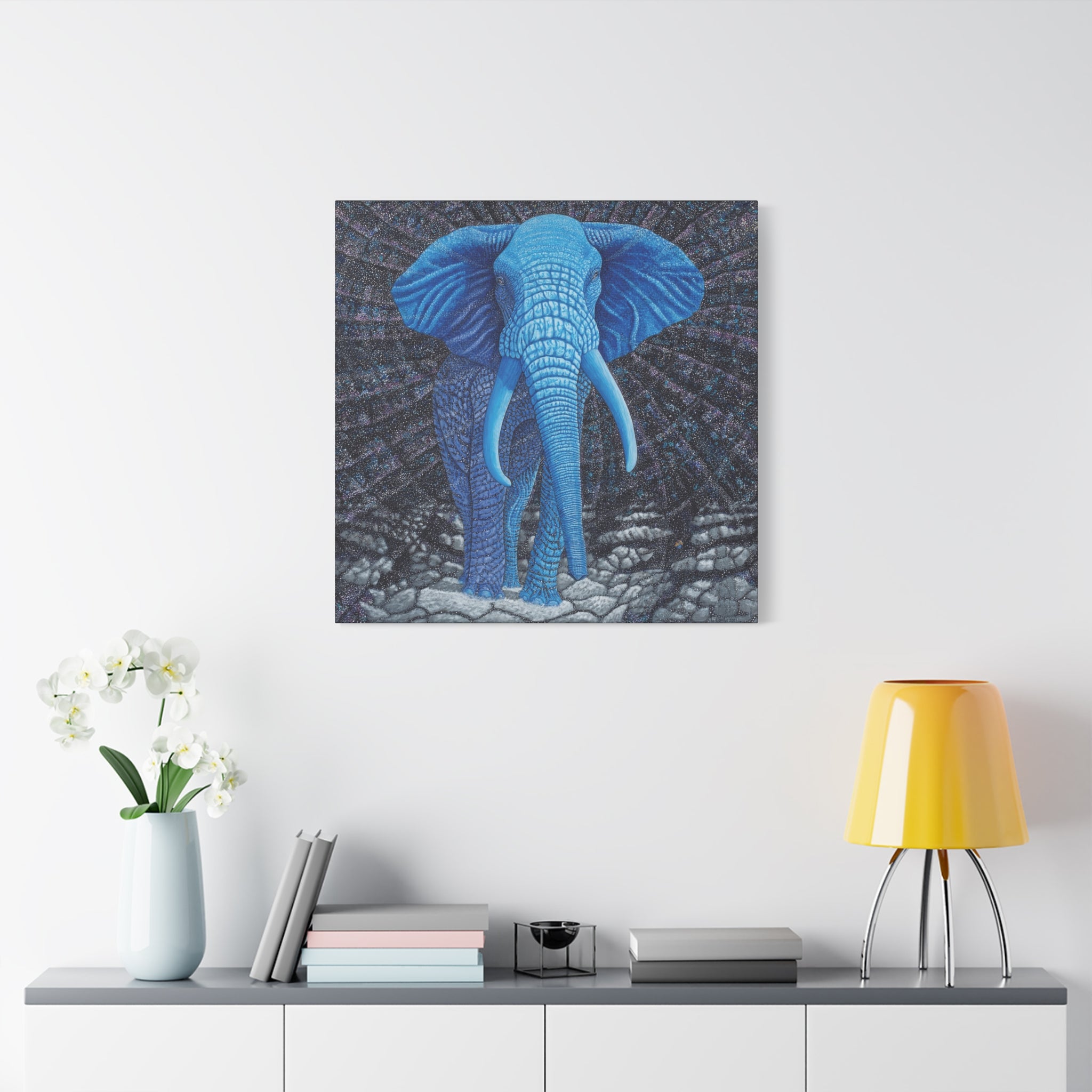 Safari Blue 2, Stretched Canvas Print