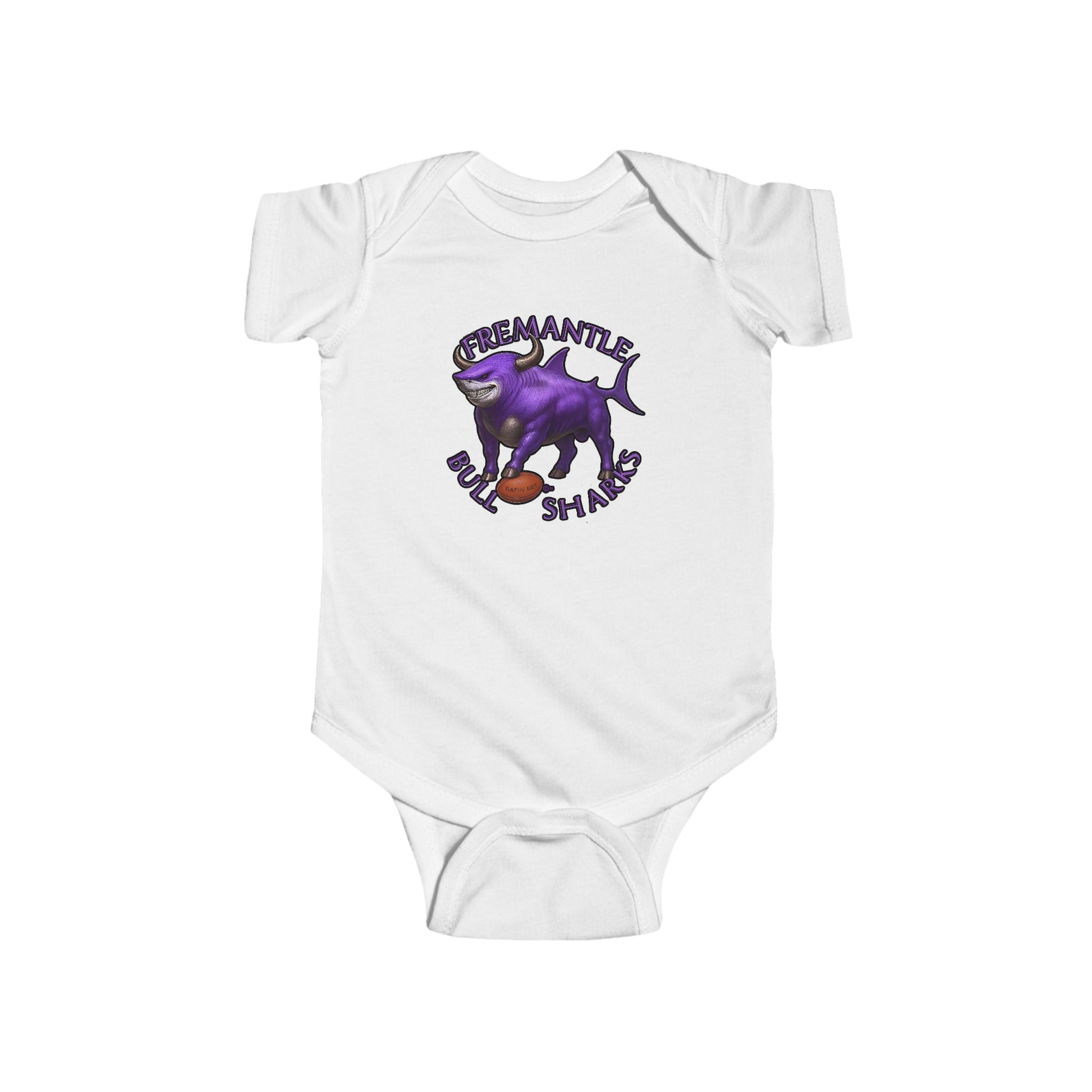Kids Infant Bodysuit — Fremantle Bull sharks Baby Onesie