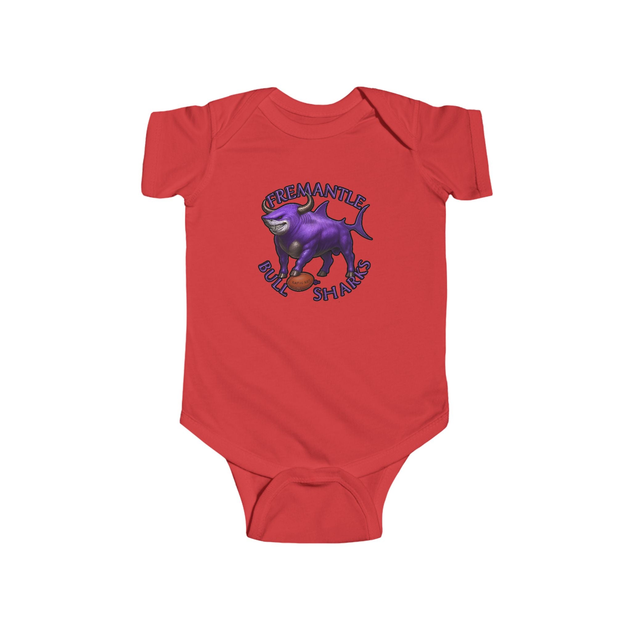Kids Infant Bodysuit — Fremantle Bull sharks Baby Onesie