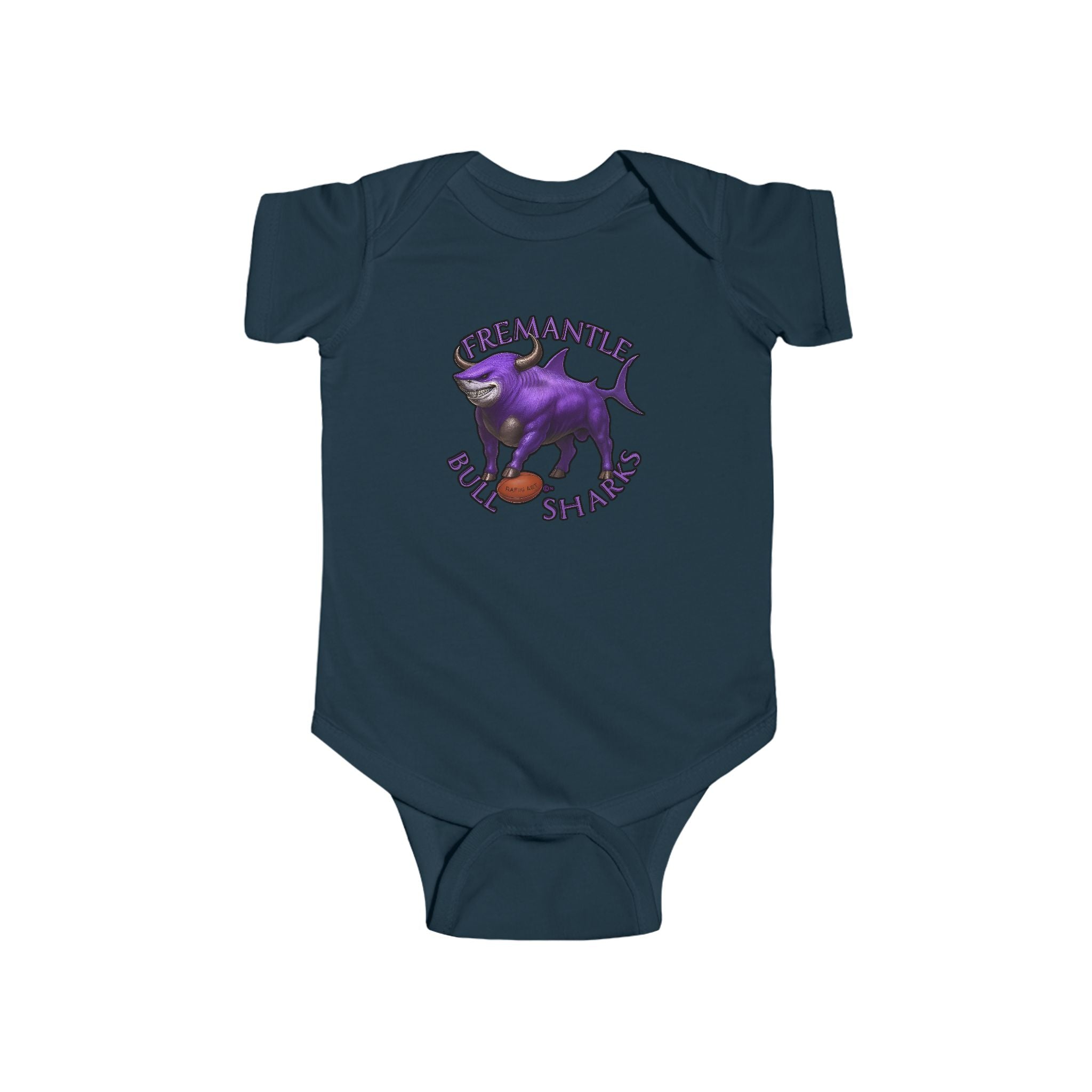 Kids Infant Bodysuit — Fremantle Bull sharks Baby Onesie