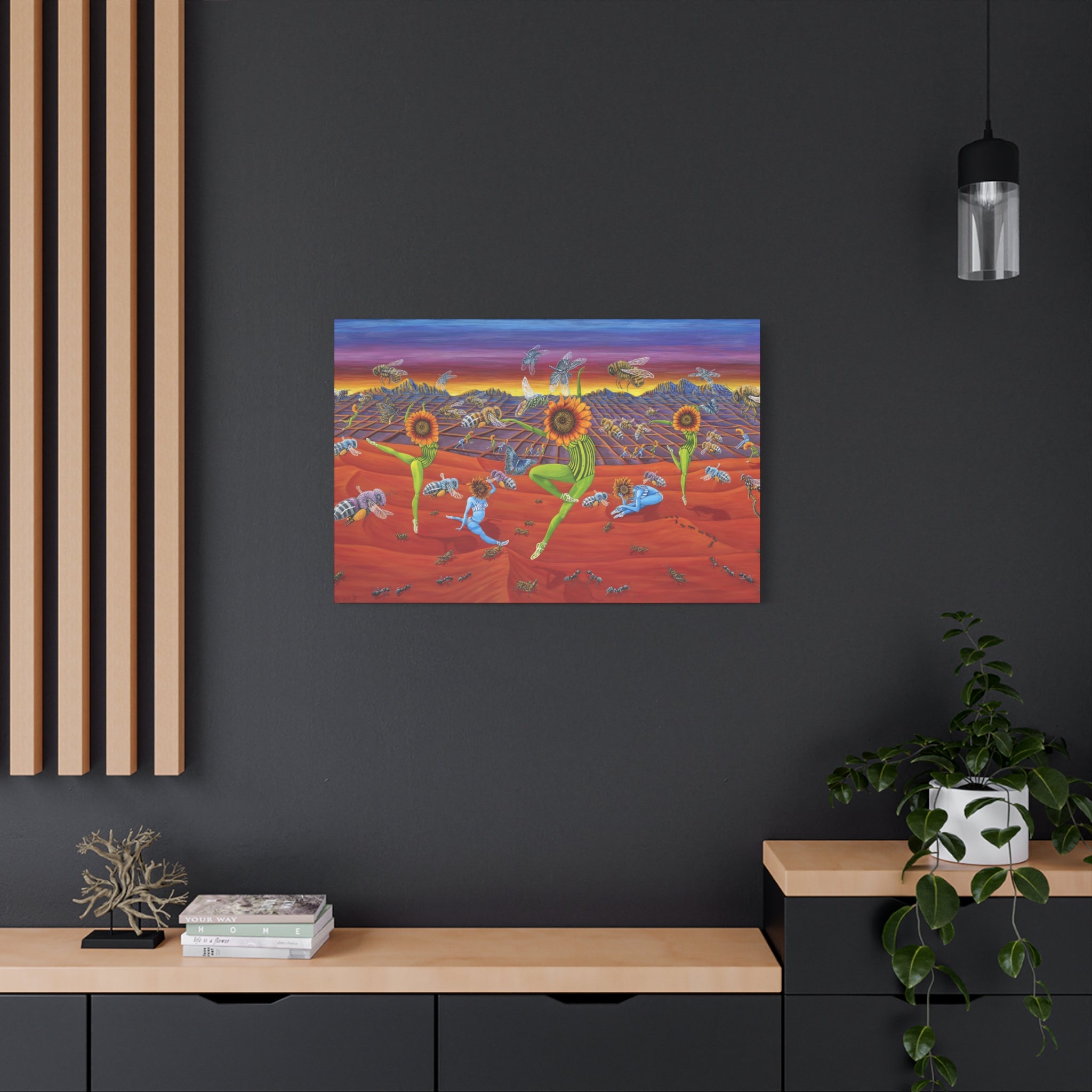Honey and the Bees. Stretched Canvas Print