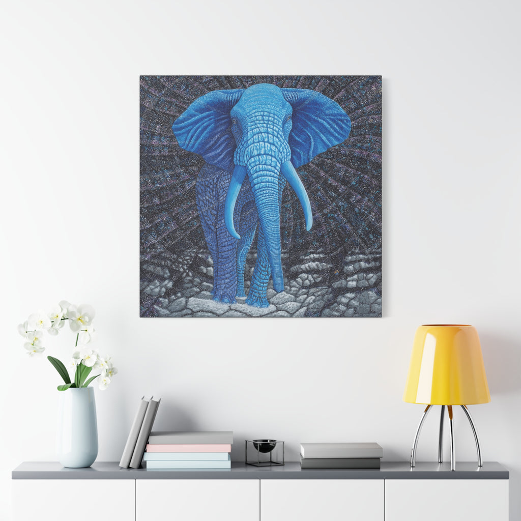Safari Blue 2, Stretched Canvas Print