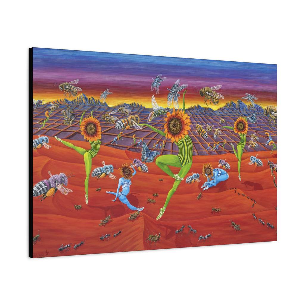 Honey and the Bees. Stretched Canvas Print