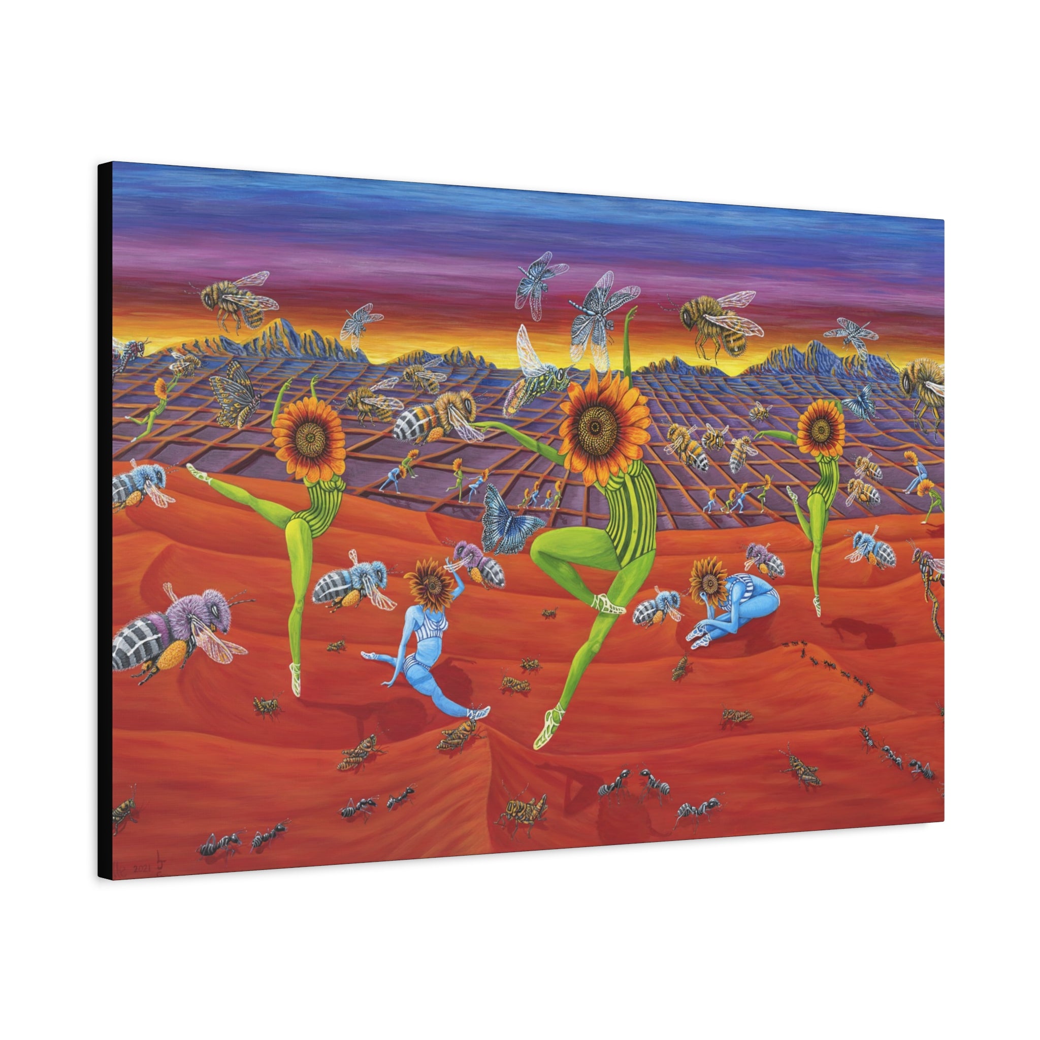 Honey and the Bees. Stretched Canvas Print