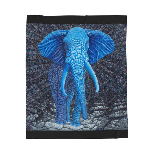 Elephant Transcending Earth Velveteen Plush Blanket — Elephant God Design