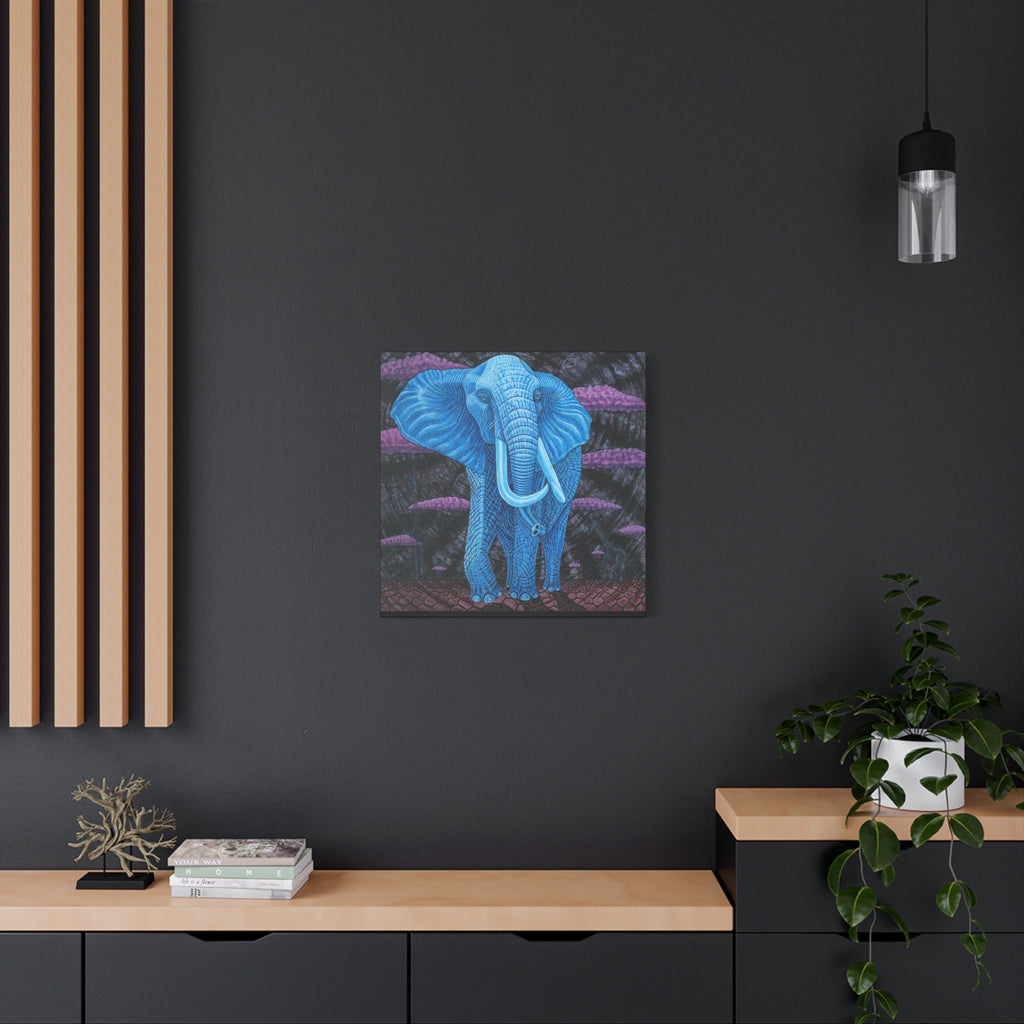 3C. Dream Elephant Stretched Canvas Print— Midnight @ Lake Manyarra