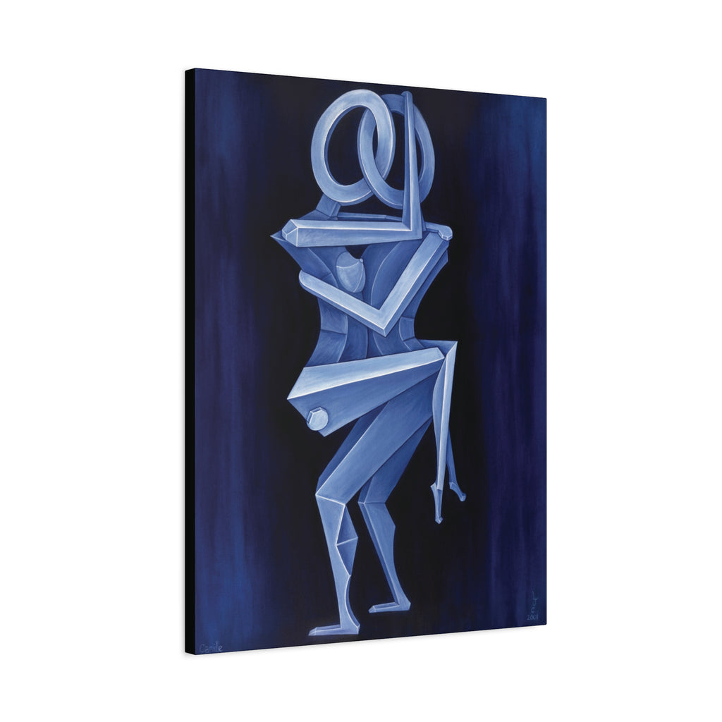 The Lover's Blue. Stretched Canvas Print