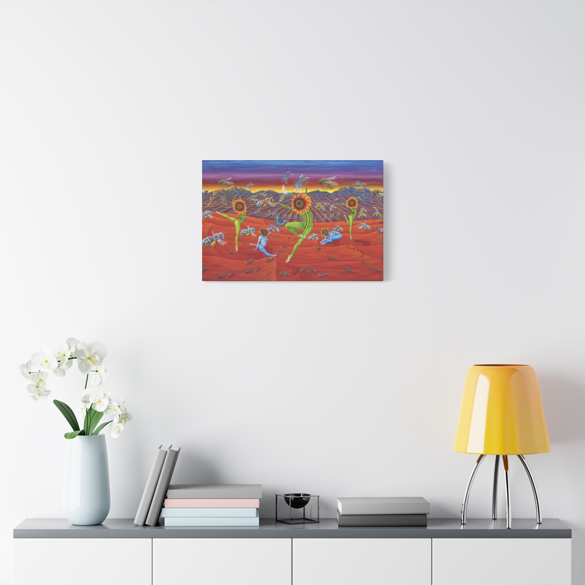 Honey and the Bees. Stretched Canvas Print