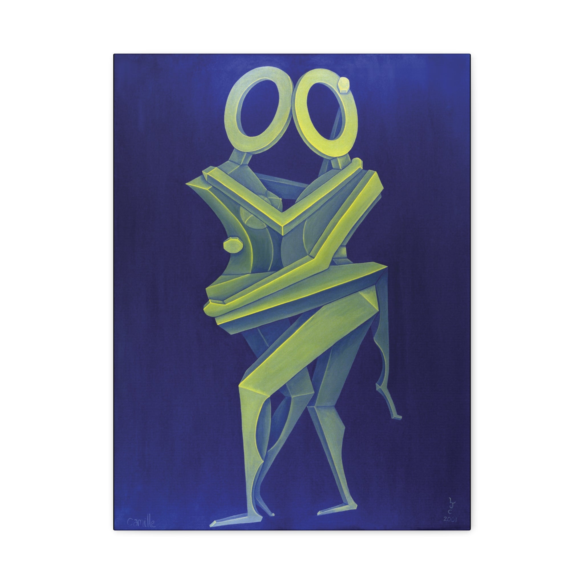 2A. The Lovers Lovers Stretched Canvas Print