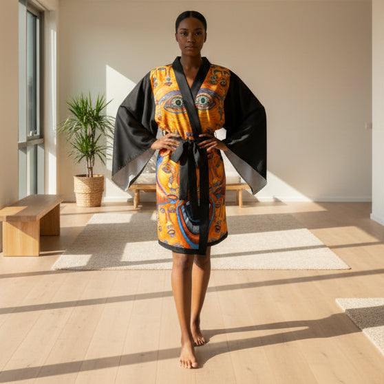 Escape My Mind' Long Sleeve Kimono Robe