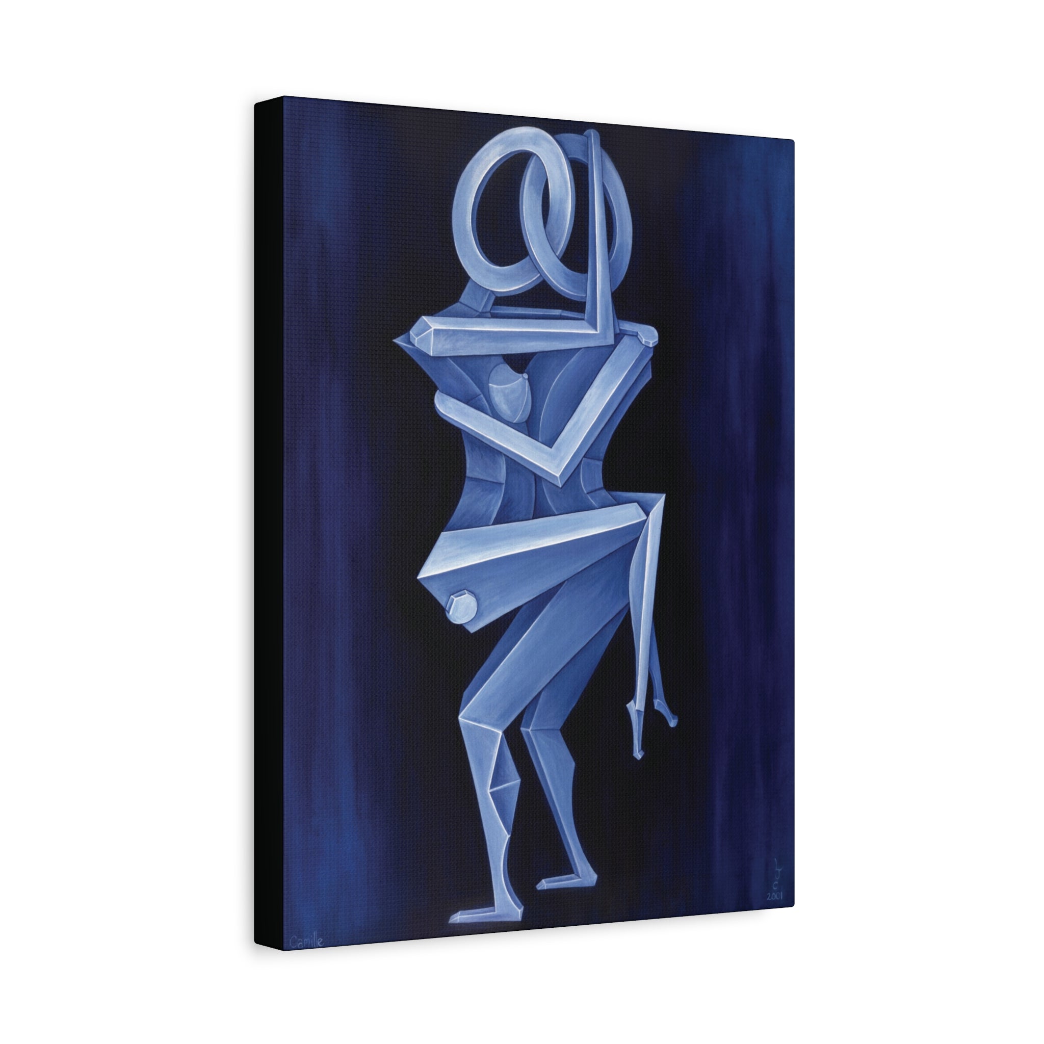 The Lover's Blue. Stretched Canvas Print