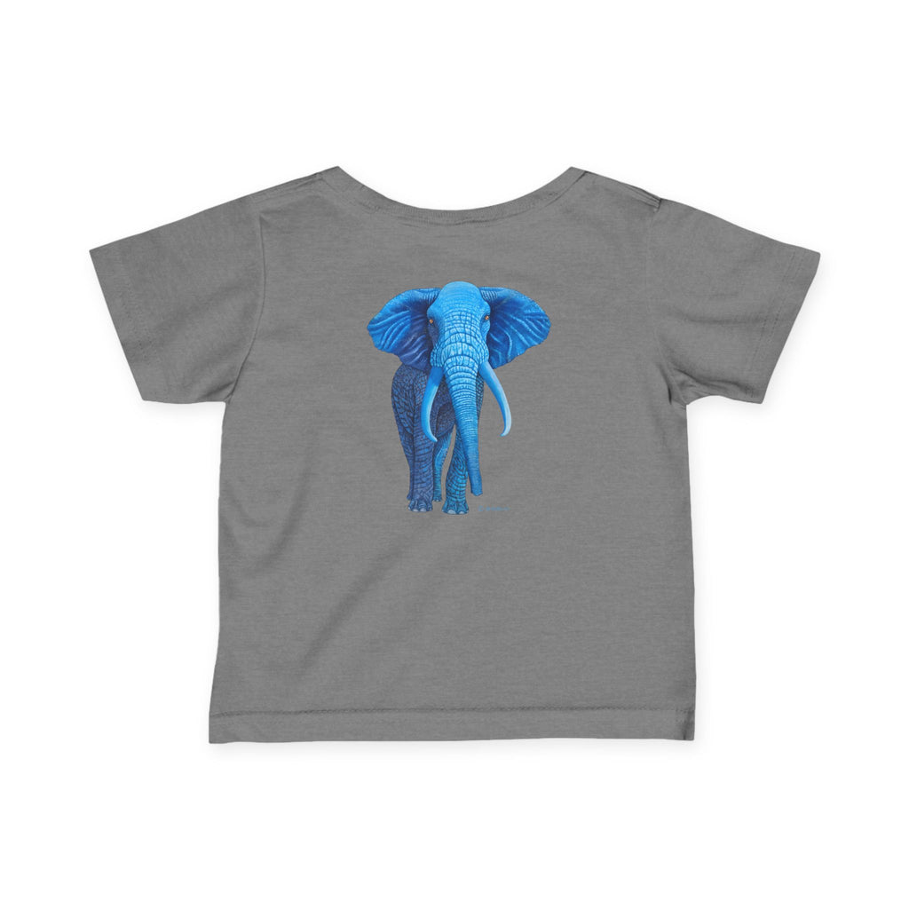 Blue Safari Elephant Infant Tee