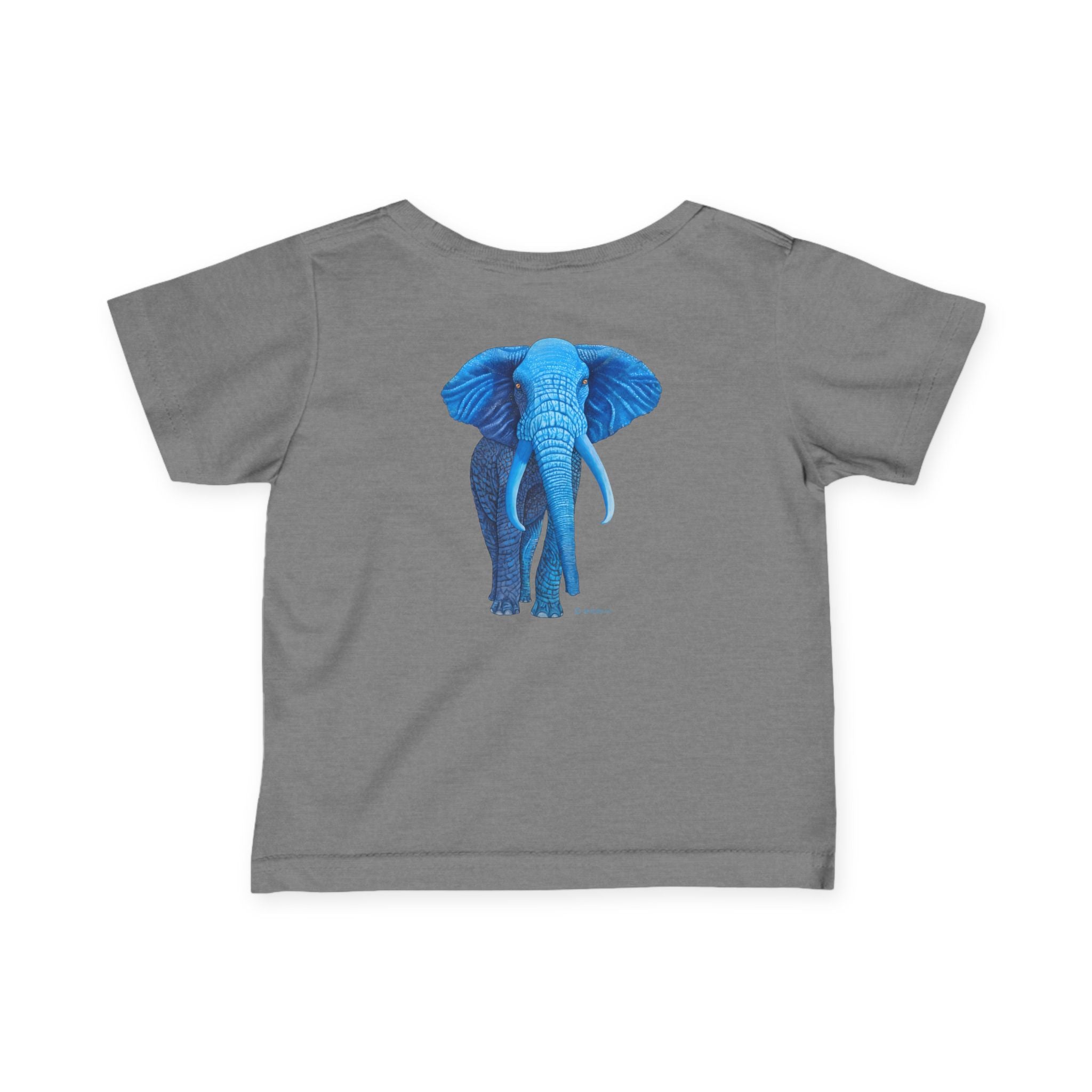Blue Safari Elephant Infant Tee