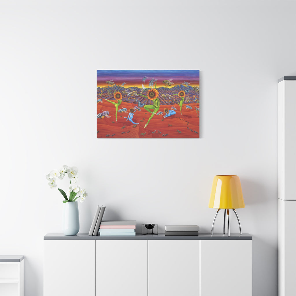 Honey and the Bees. Stretched Canvas Print