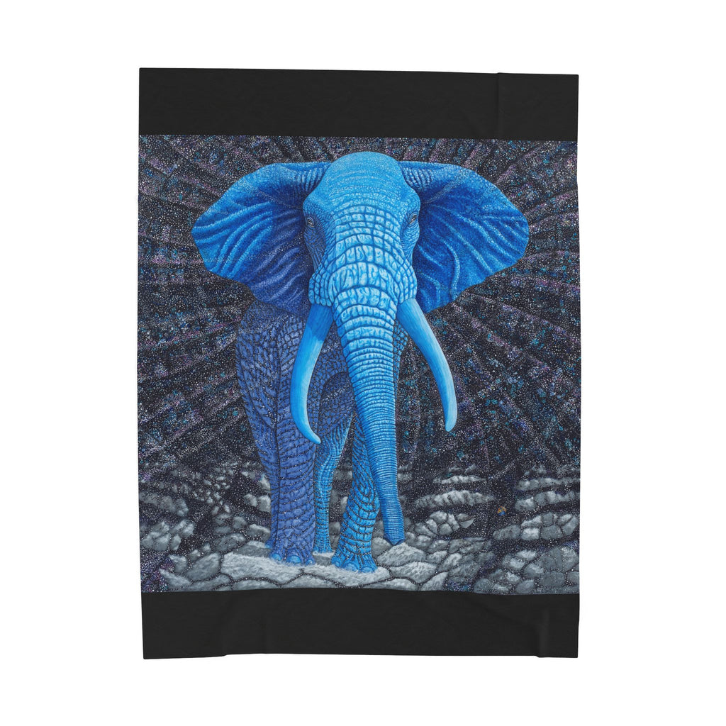 Elephant Transcending Earth Velveteen Plush Blanket — Elephant God Design