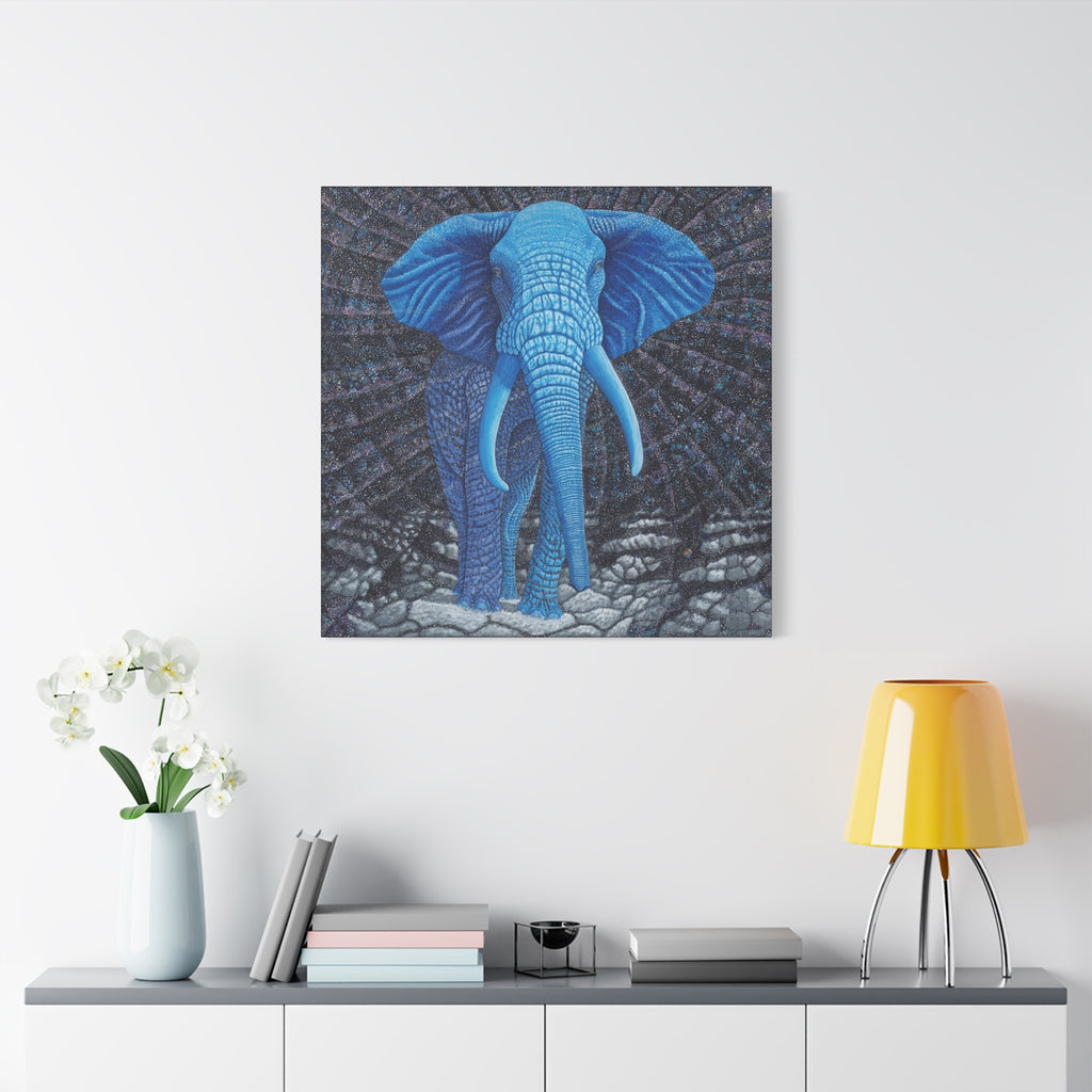 Safari Blue 2, Stretched Canvas Print