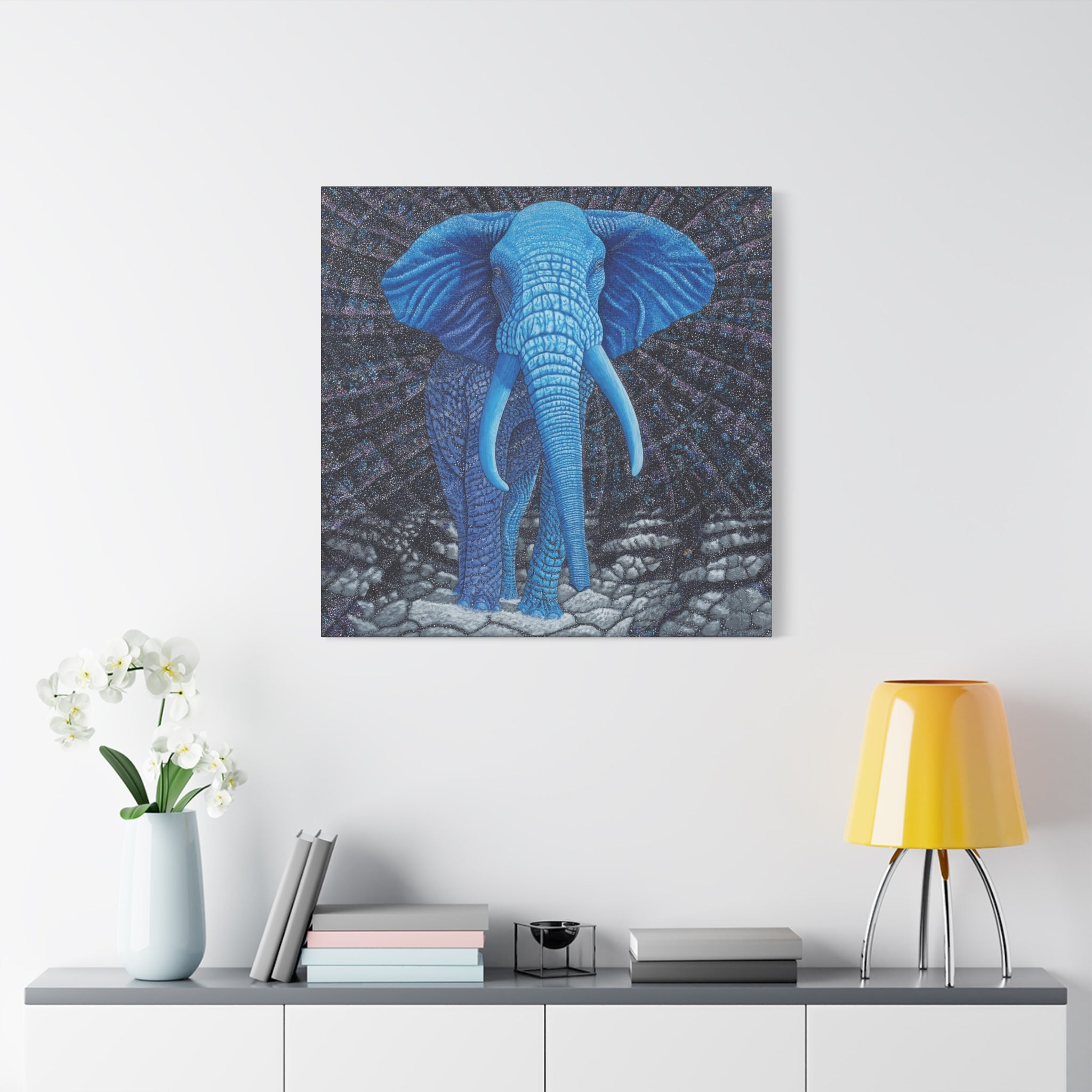 Safari Blue 2, Stretched Canvas Print