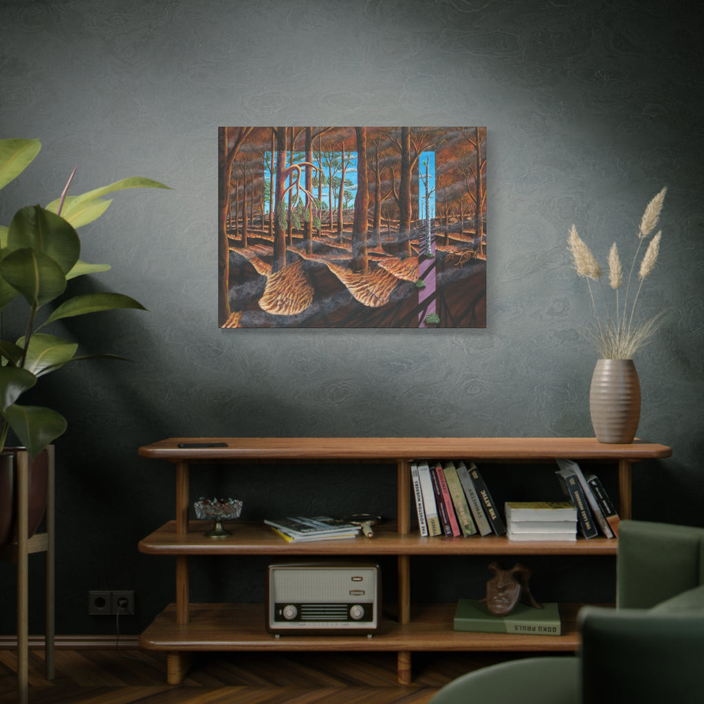 "Before, During, and After the Fire" Stretched Canvas Print
