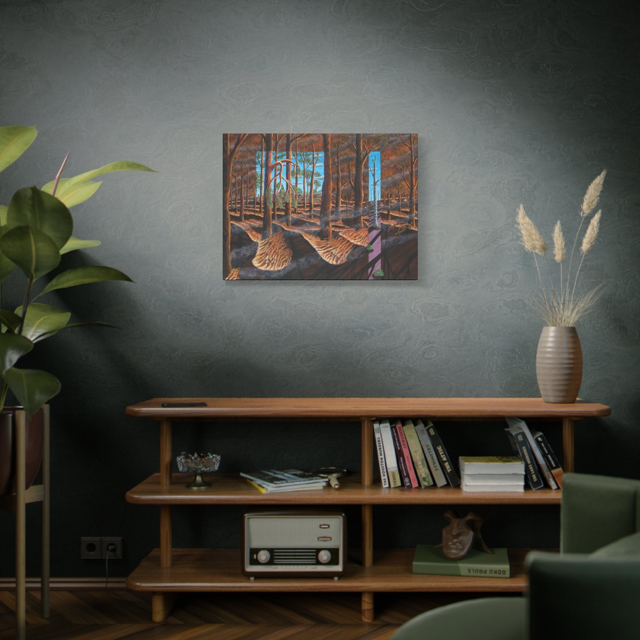 "Before, During, and After the Fire" Stretched Canvas Print