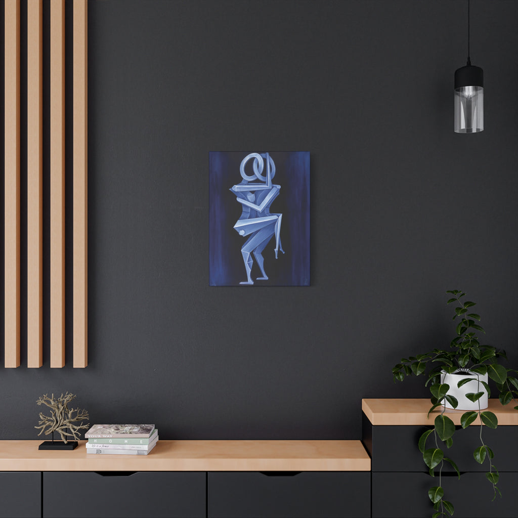The Lover's Blue. Stretched Canvas Print