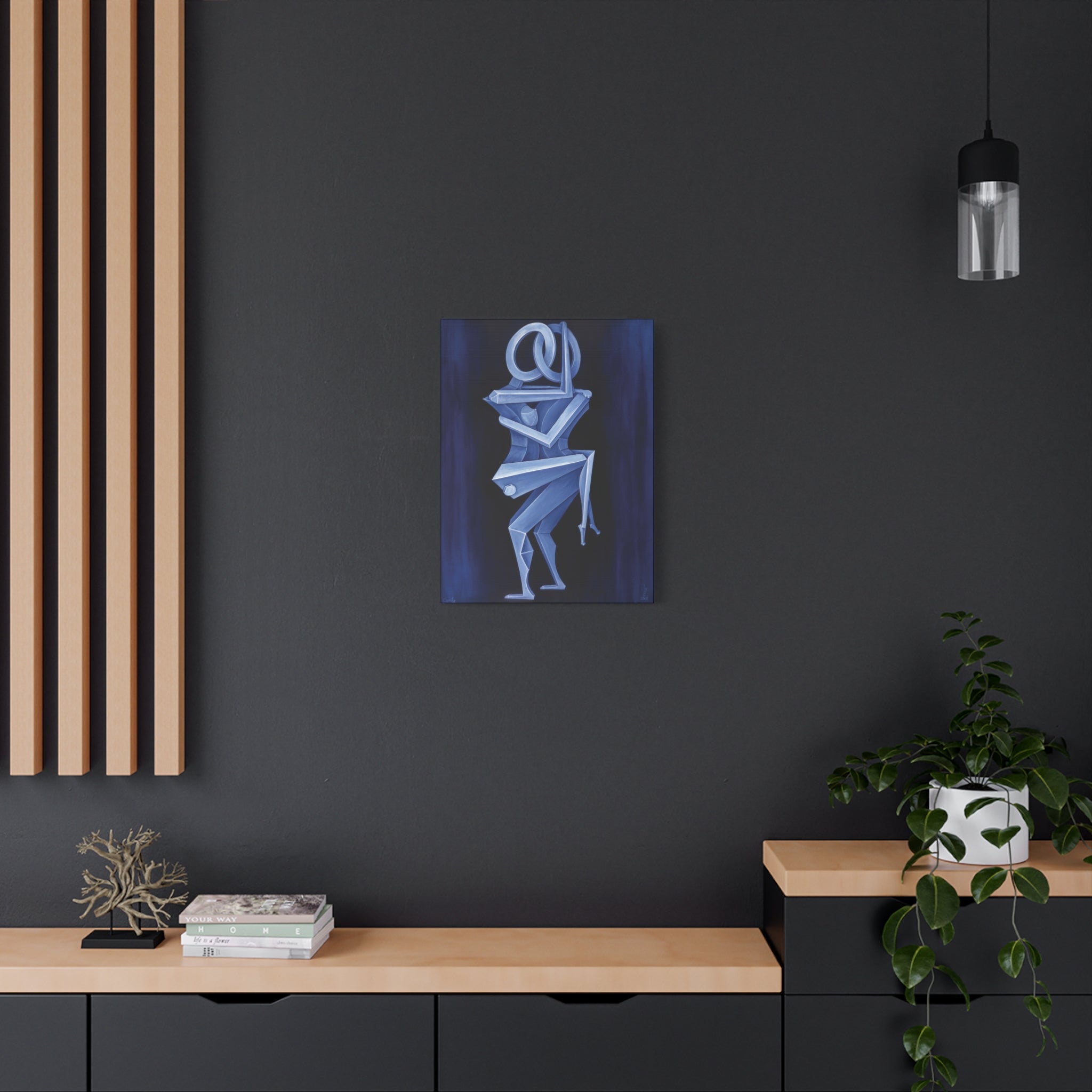 The Lover's Blue. Stretched Canvas Print