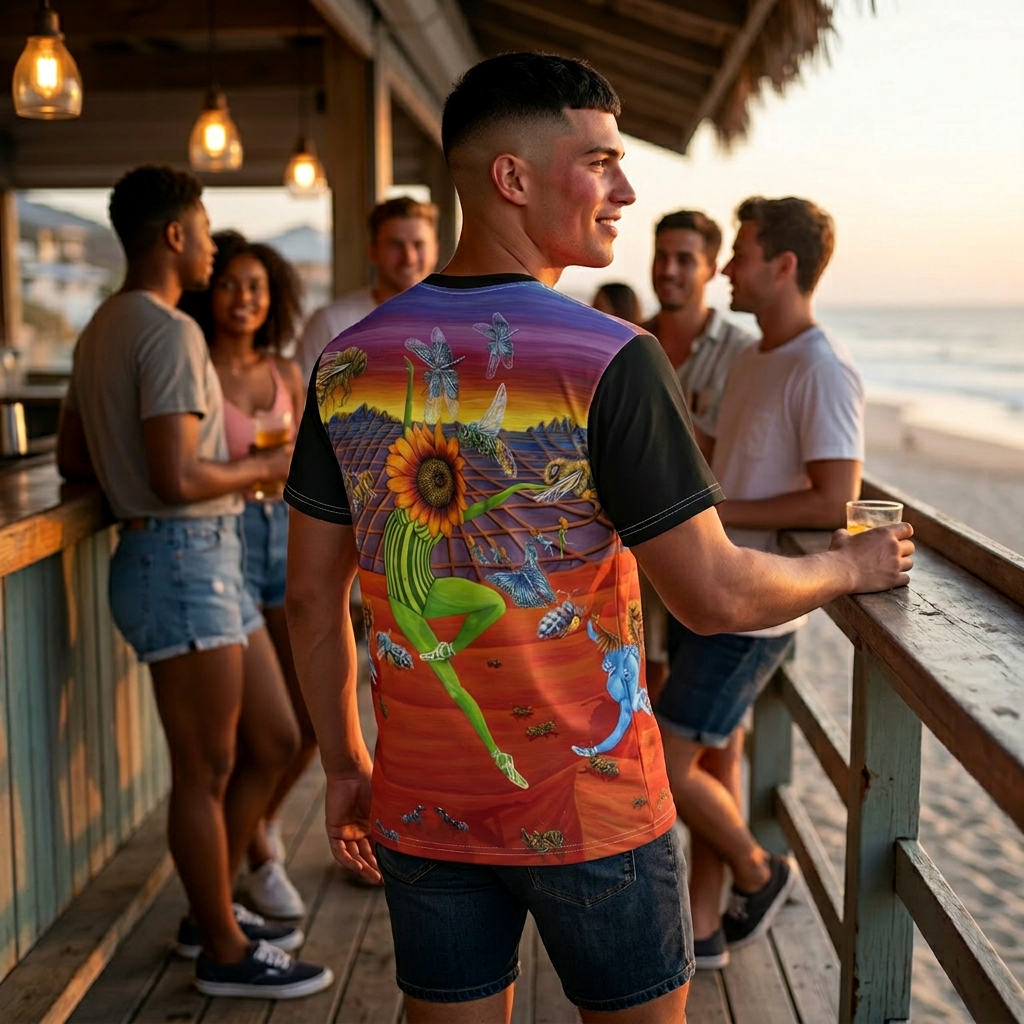 Honey and The Bees All-Over T-Shirt — Spring Floral AOP Tee