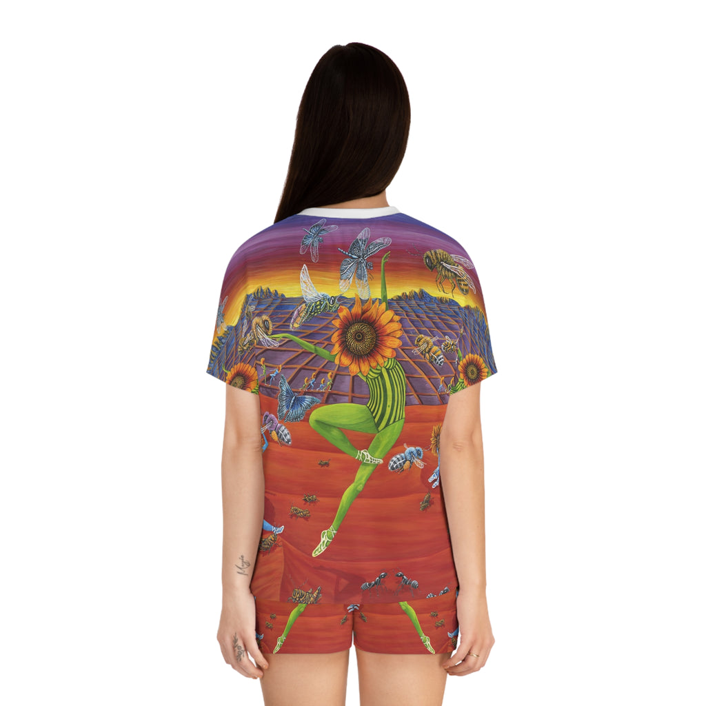 Honey and The Bees Women's Pajama Set — Playful All-Over-Print Sleepwear