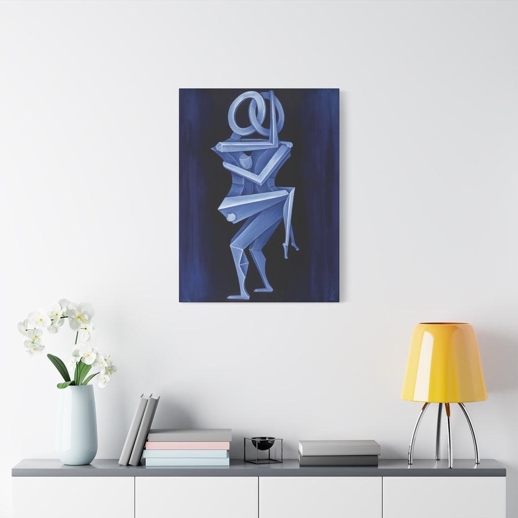 The Lover's Blue. Stretched Canvas Print
