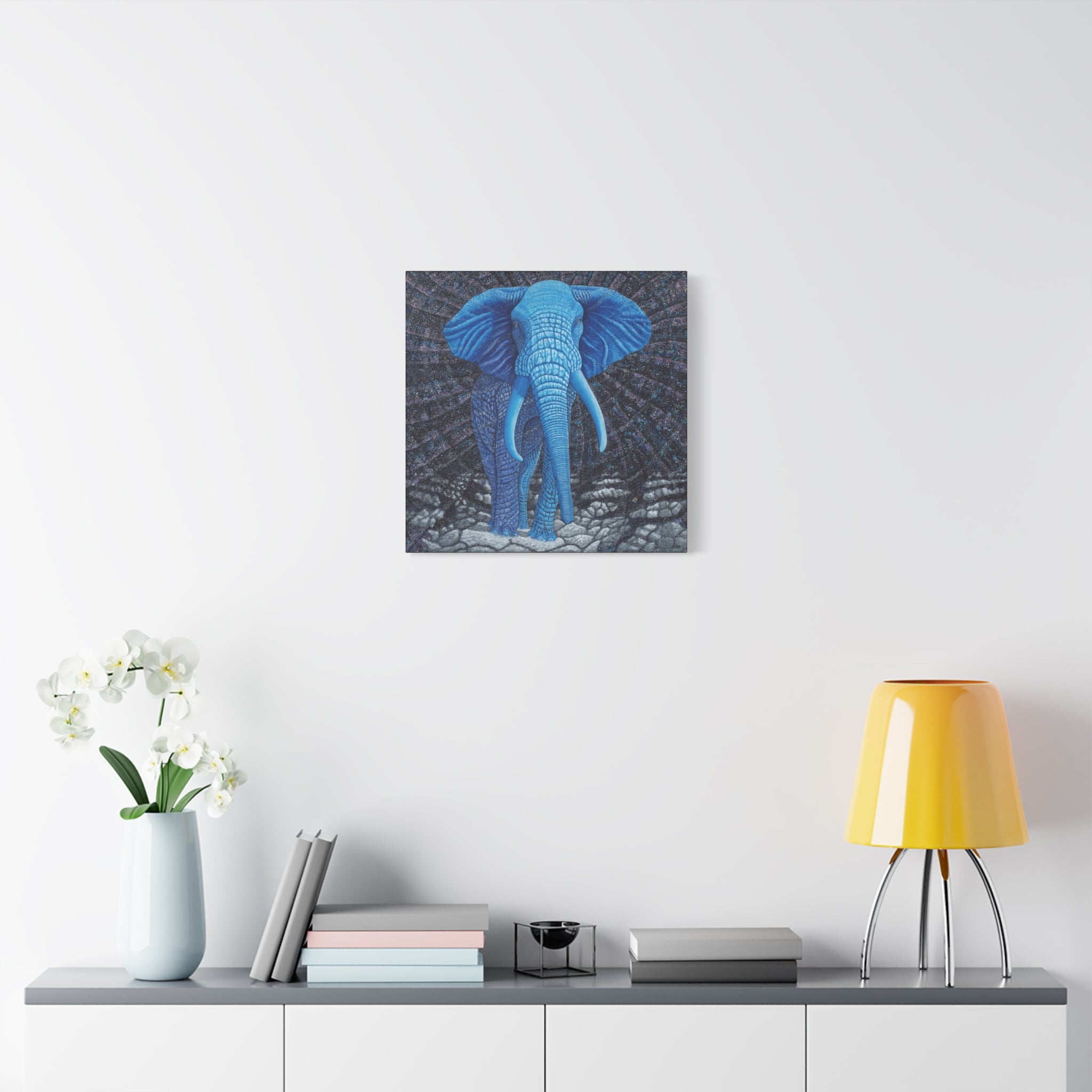 Blue Elephant 2, Canvas Print-Stretched
