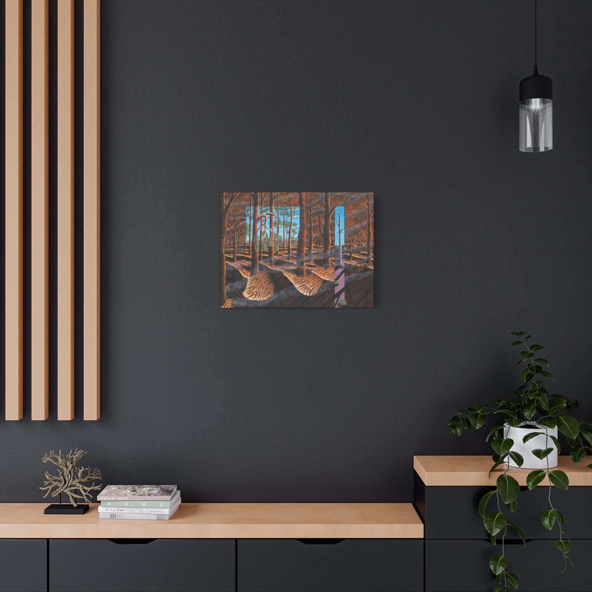 "Before, During, and After the Fire" Stretched Canvas Print