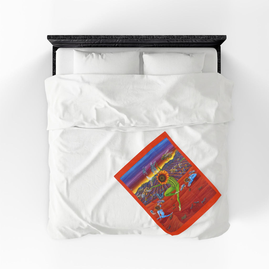 Honey and The Bees  Plush Blanket, Rafiki Art Throw