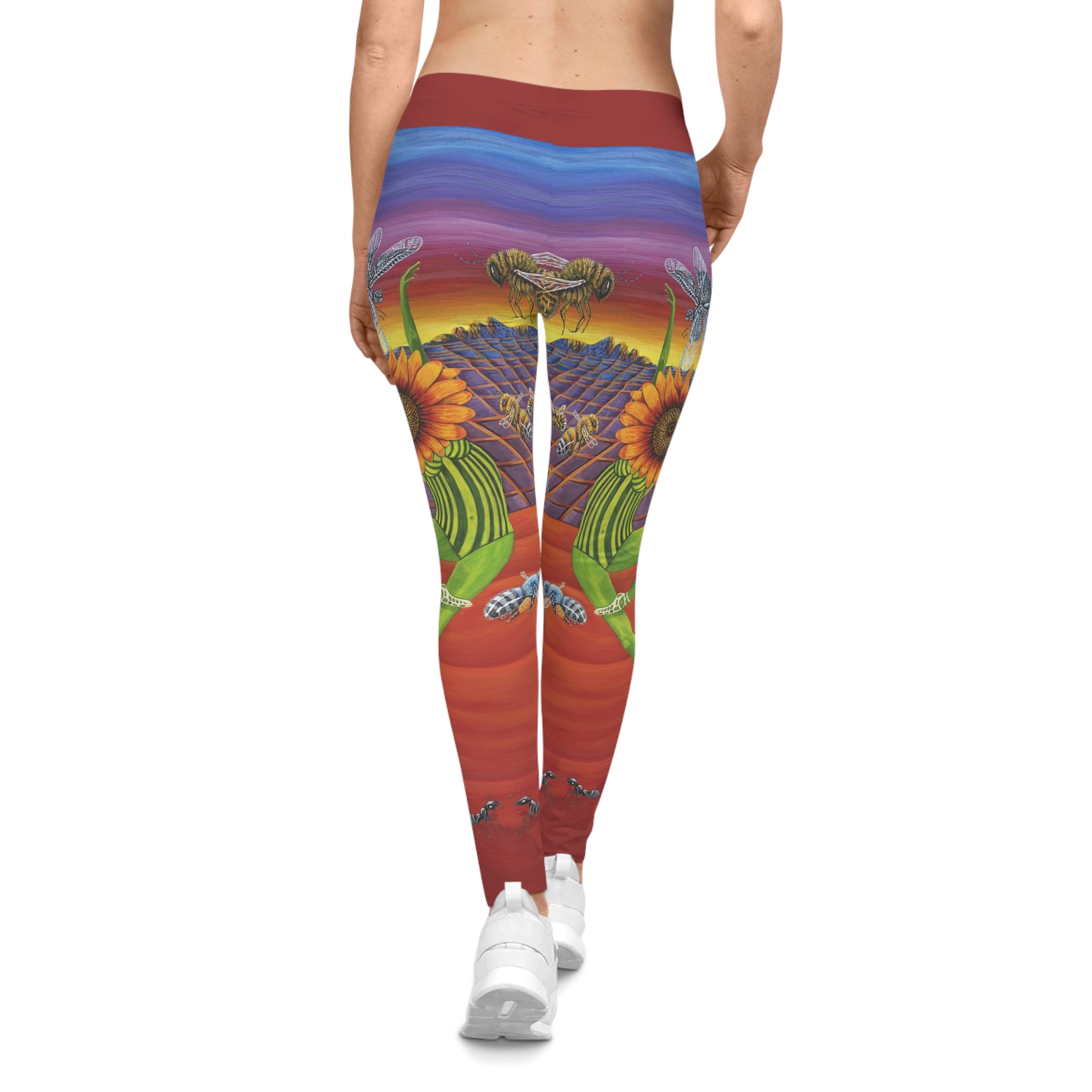 Honey and the Bees Yoga Leggings — Women's Casual Leggings