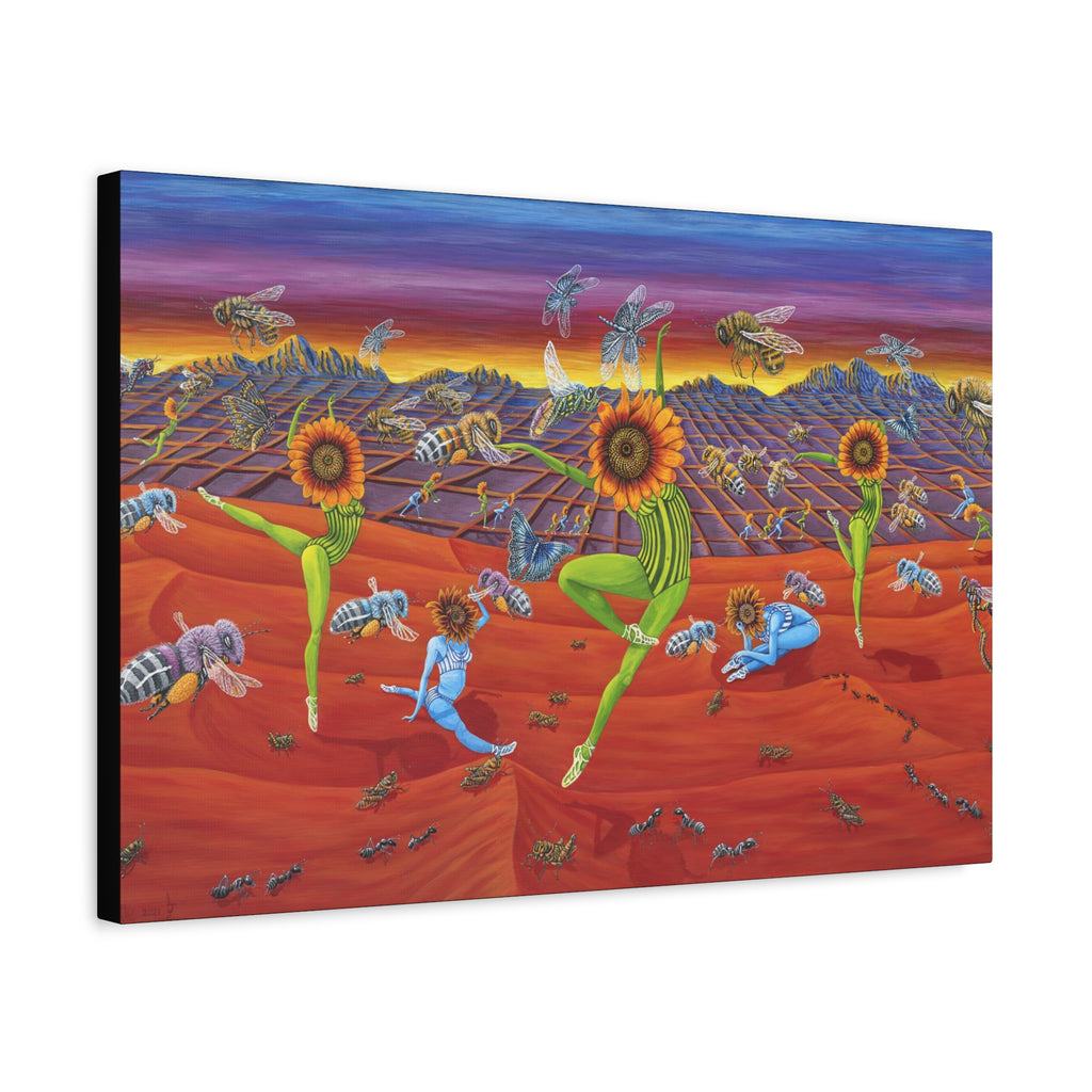 Honey and the Bees. Stretched Canvas Print
