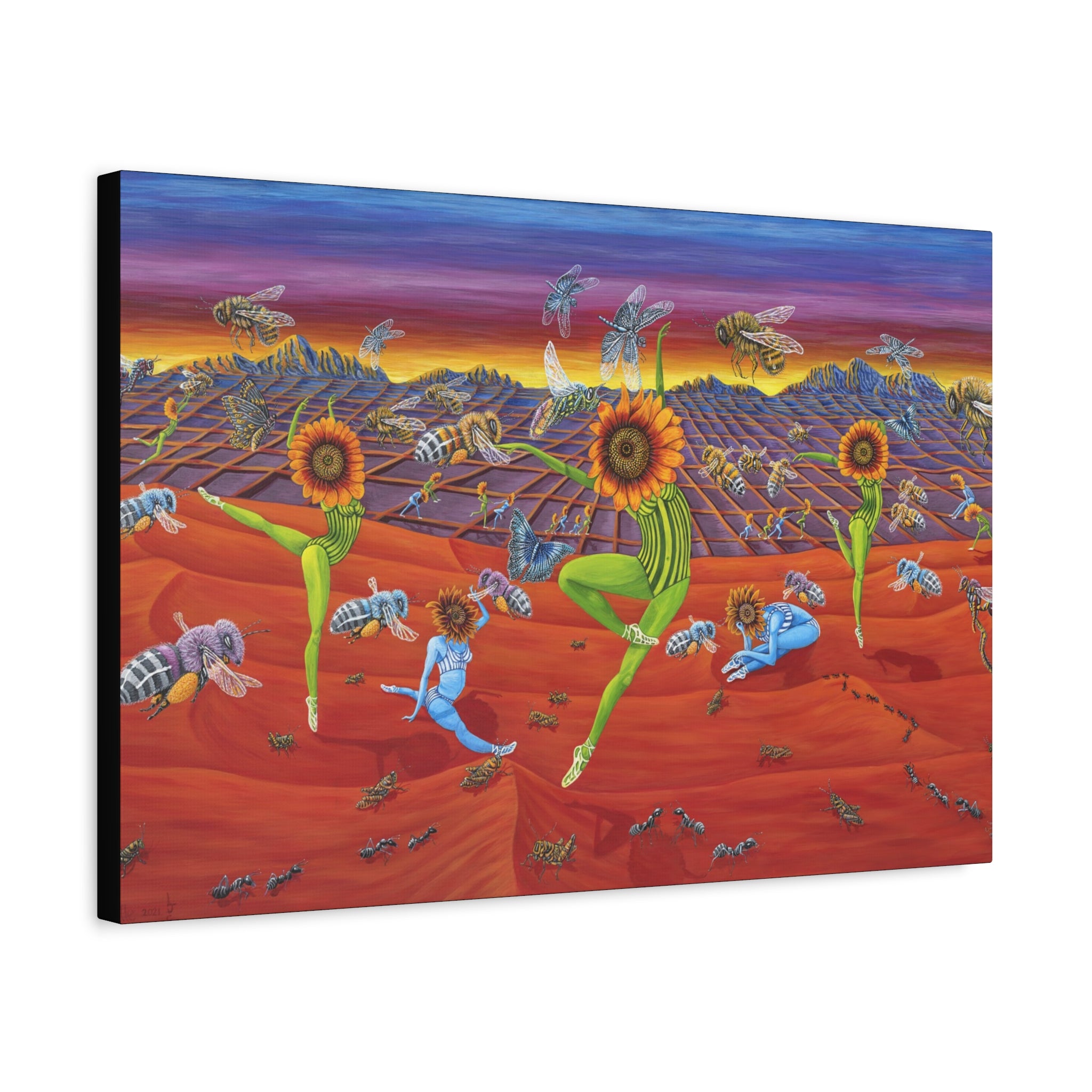 Honey and the Bees. Stretched Canvas Print
