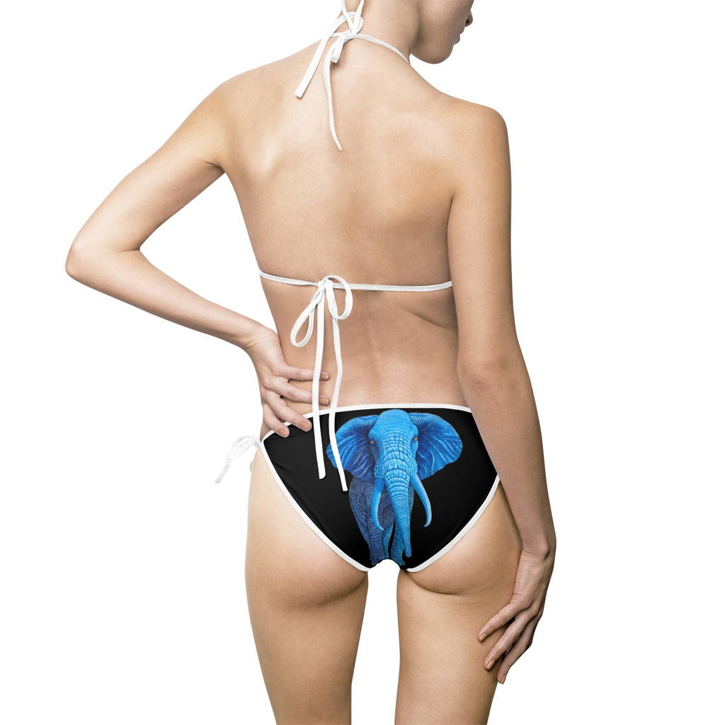 Blue Safari Elephant Bikini Swimsuit