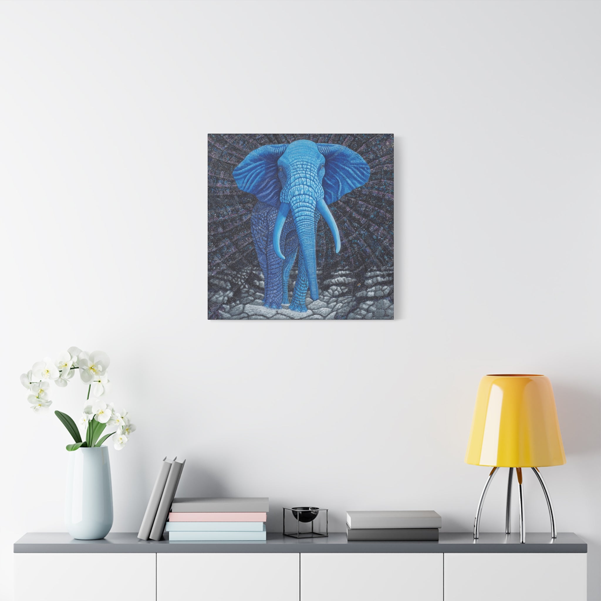 Safari Blue 2, Stretched Canvas Print