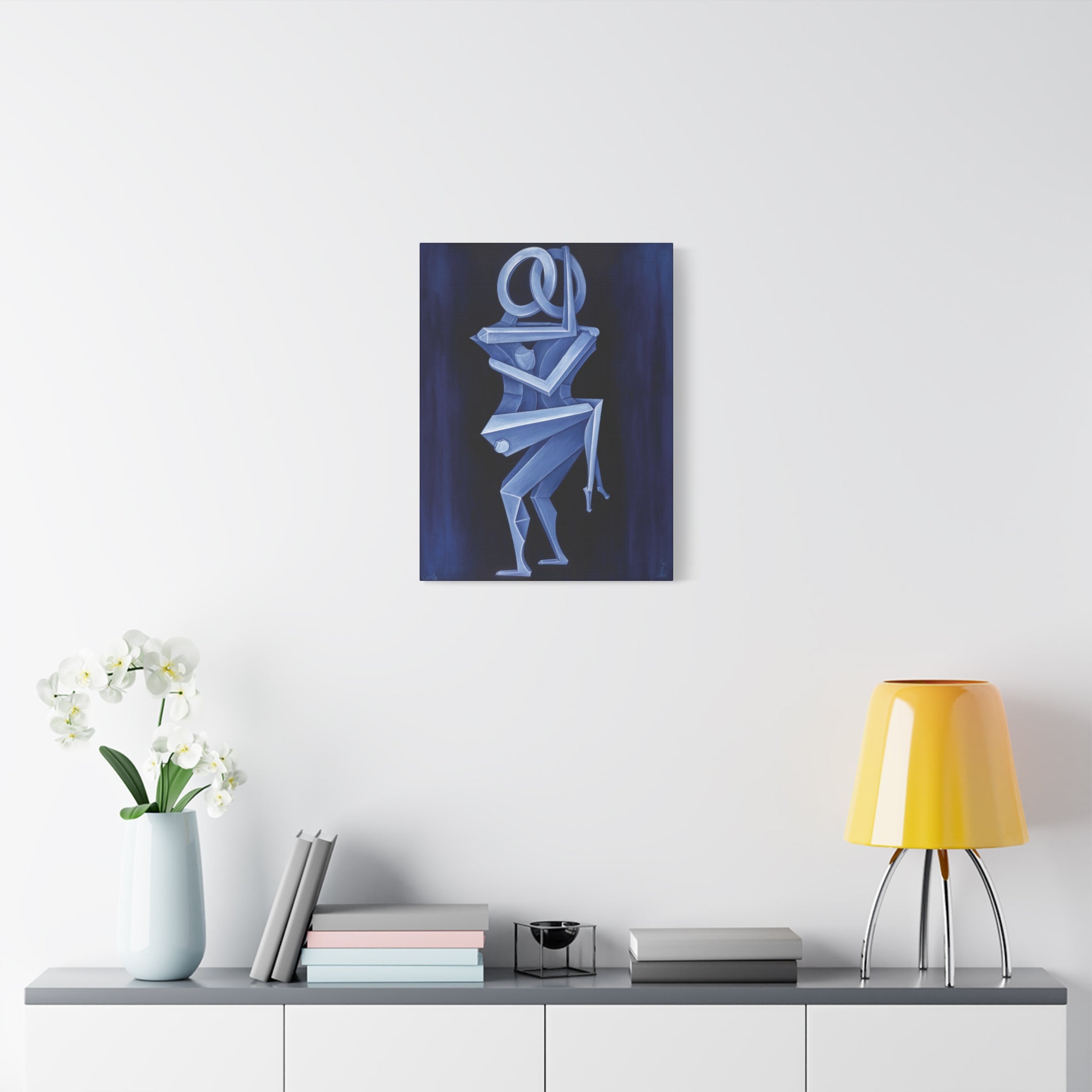 The Lover's Blue. Stretched Canvas Print