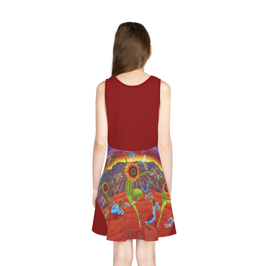 Honey & Bees Nature Sleeveless Sundress