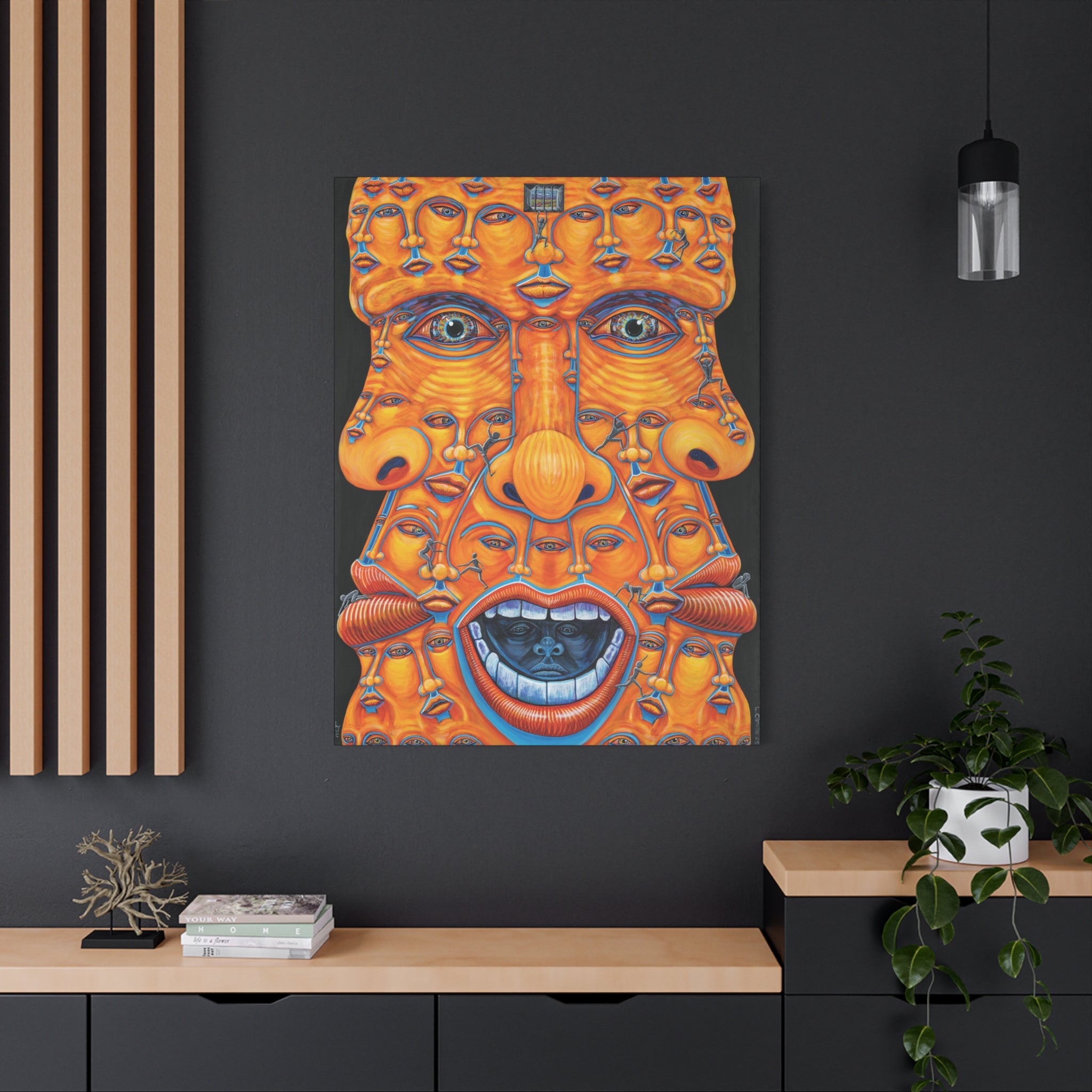 1E. Trying to escape my mind.  Stretched Canvas Print