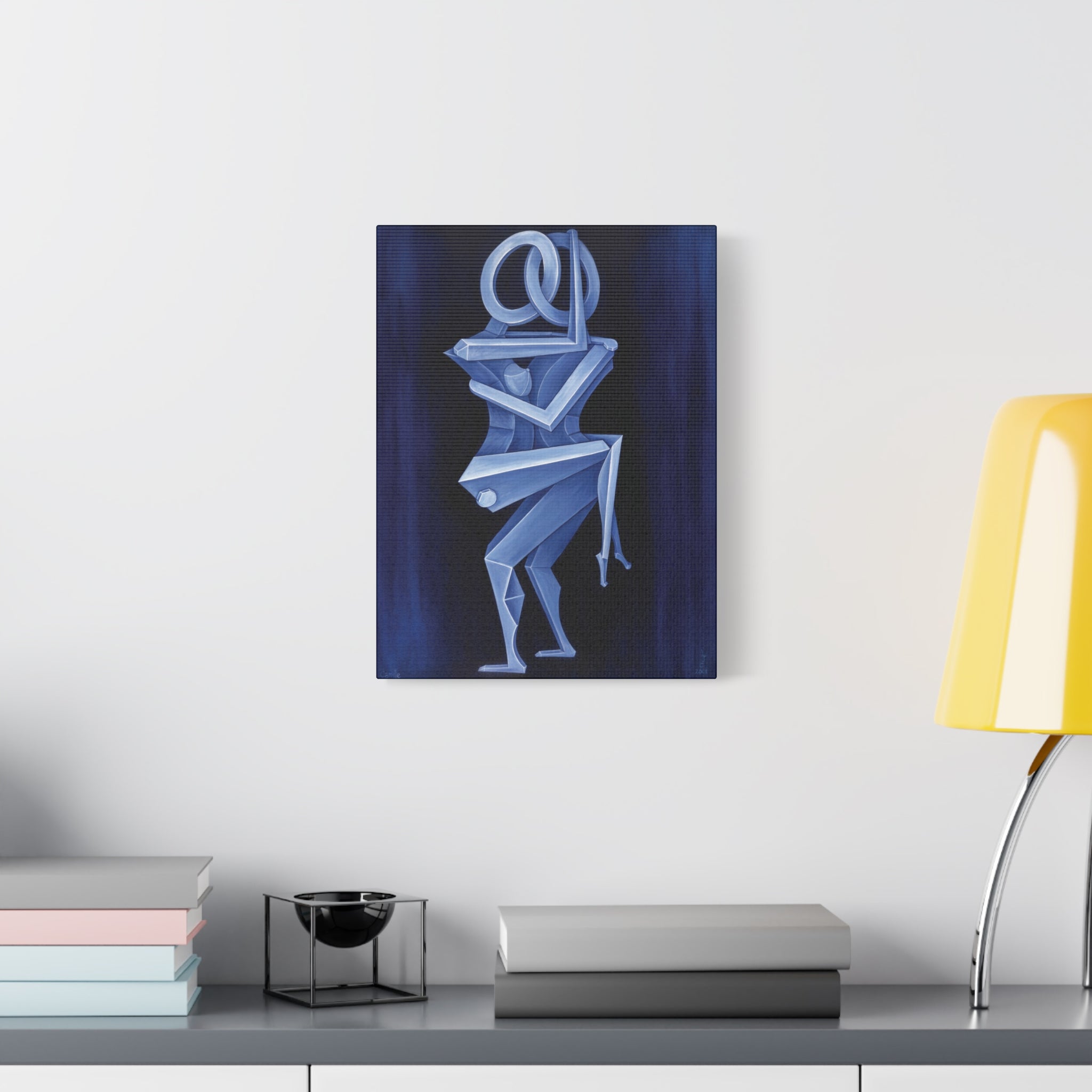 The Lover's Blue. Stretched Canvas Print