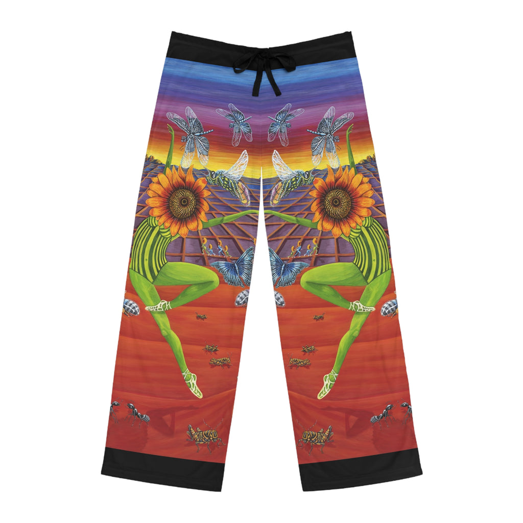 Black Honey Bees Pajama / Lounge Pants. Black