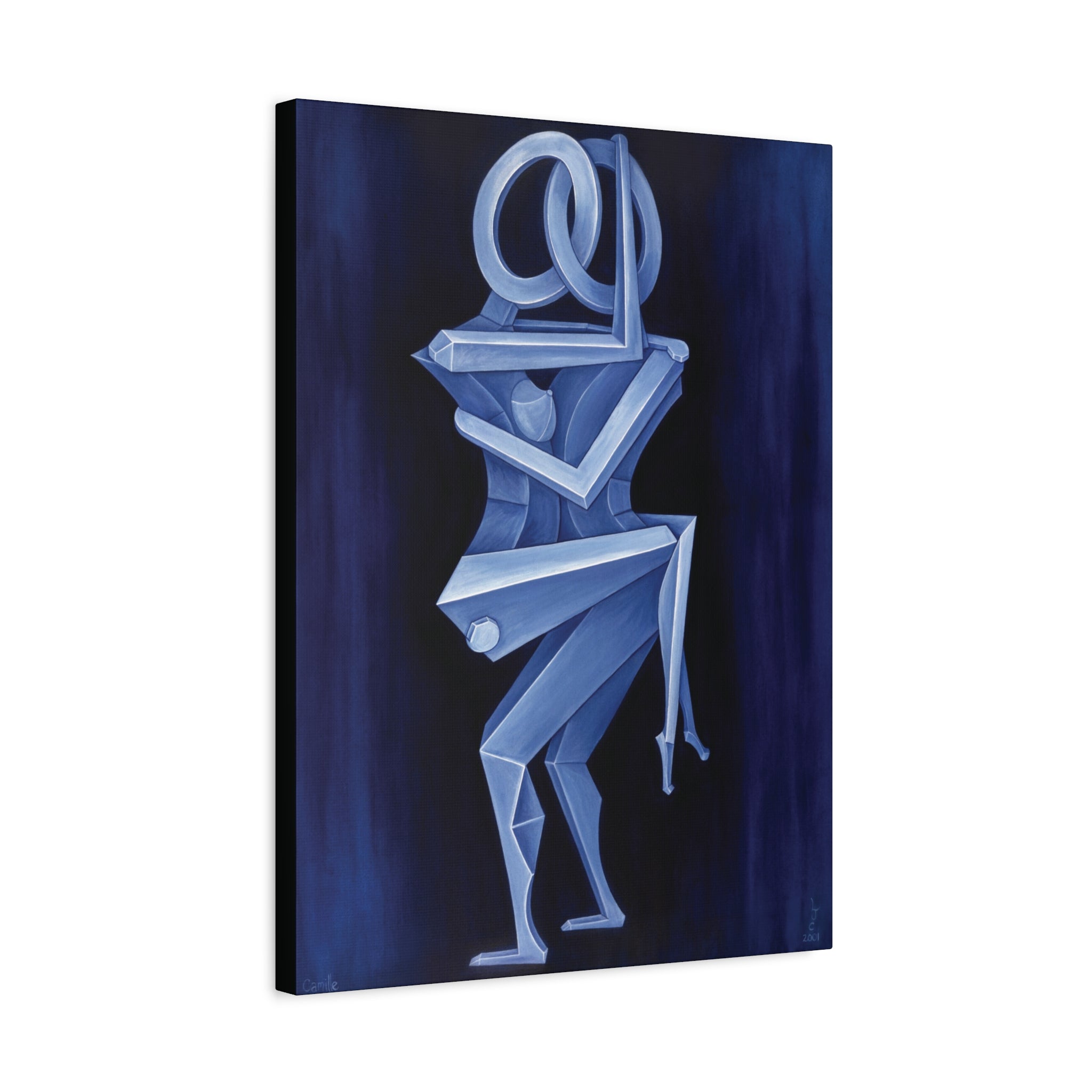 The Lover's Blue. Stretched Canvas Print