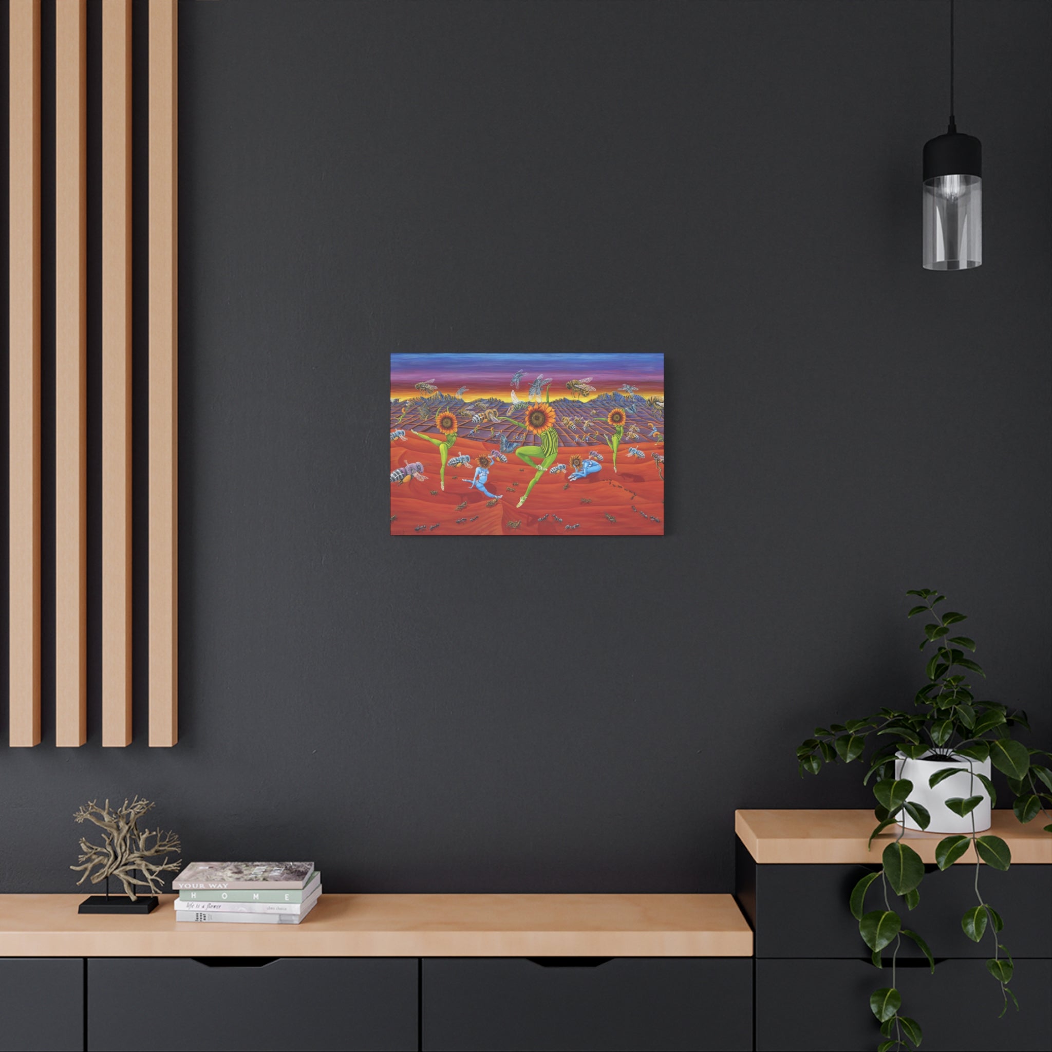 Honey and the Bees. Stretched Canvas Print